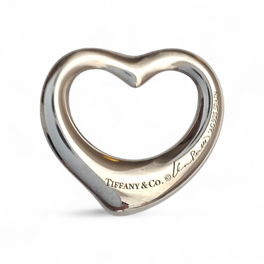 Elsa Peretti Open Heart Pendant Charm in 925 Sterling Silver