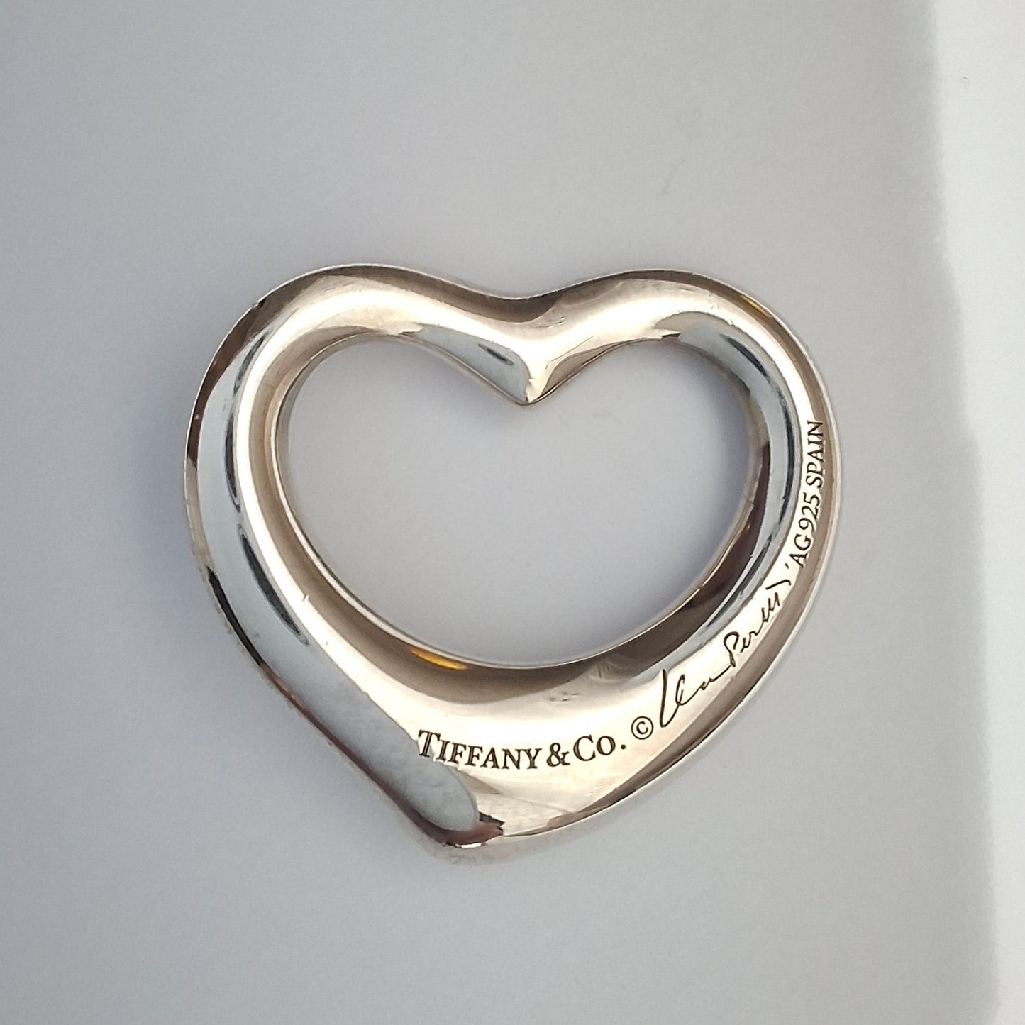 Elsa Peretti Open Heart Pendant Charm in 925 Sterling Silver