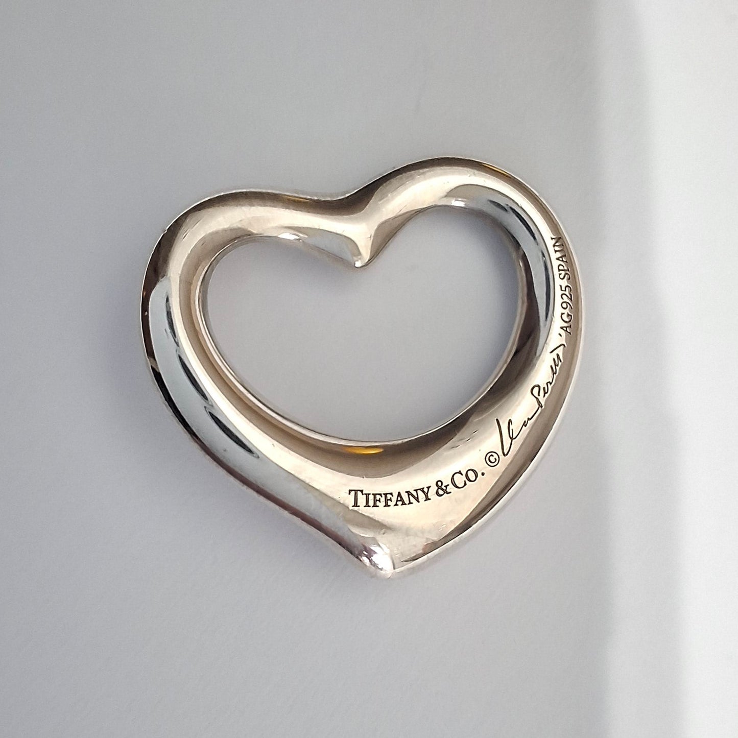 Elsa Peretti Open Heart Pendant Charm in 925 Sterling Silver