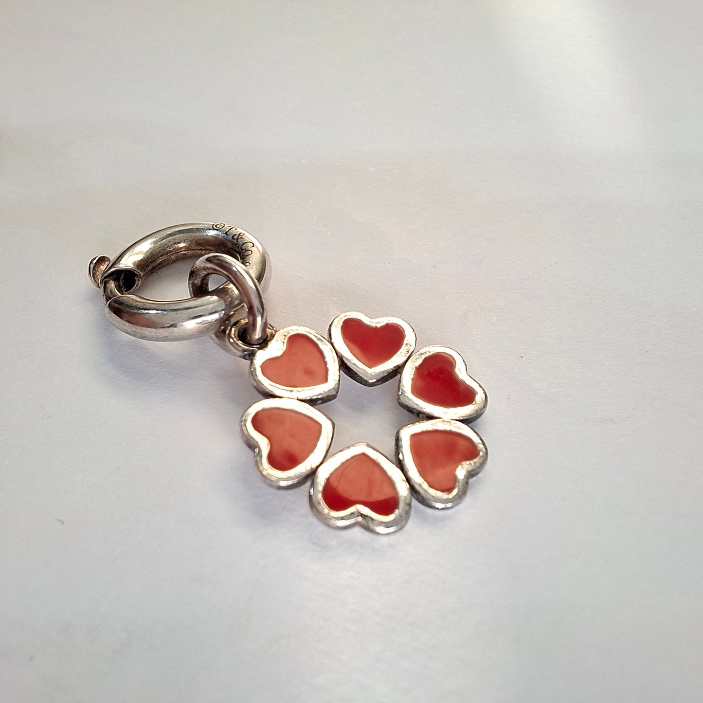 Vintage Paloma Picasso Red Enamel Crown of Hearts Charm