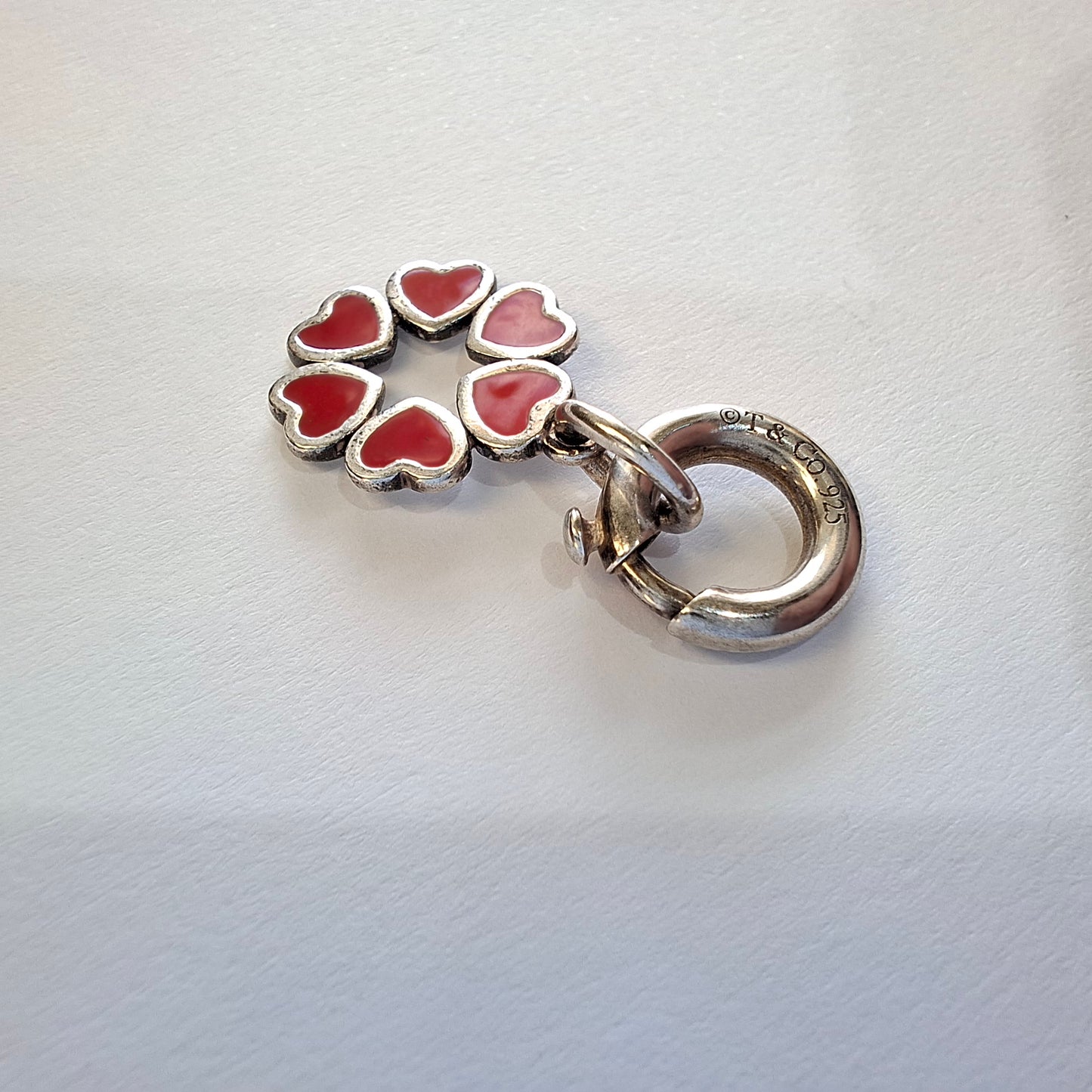 Vintage Paloma Picasso Red Enamel Crown of Hearts Charm