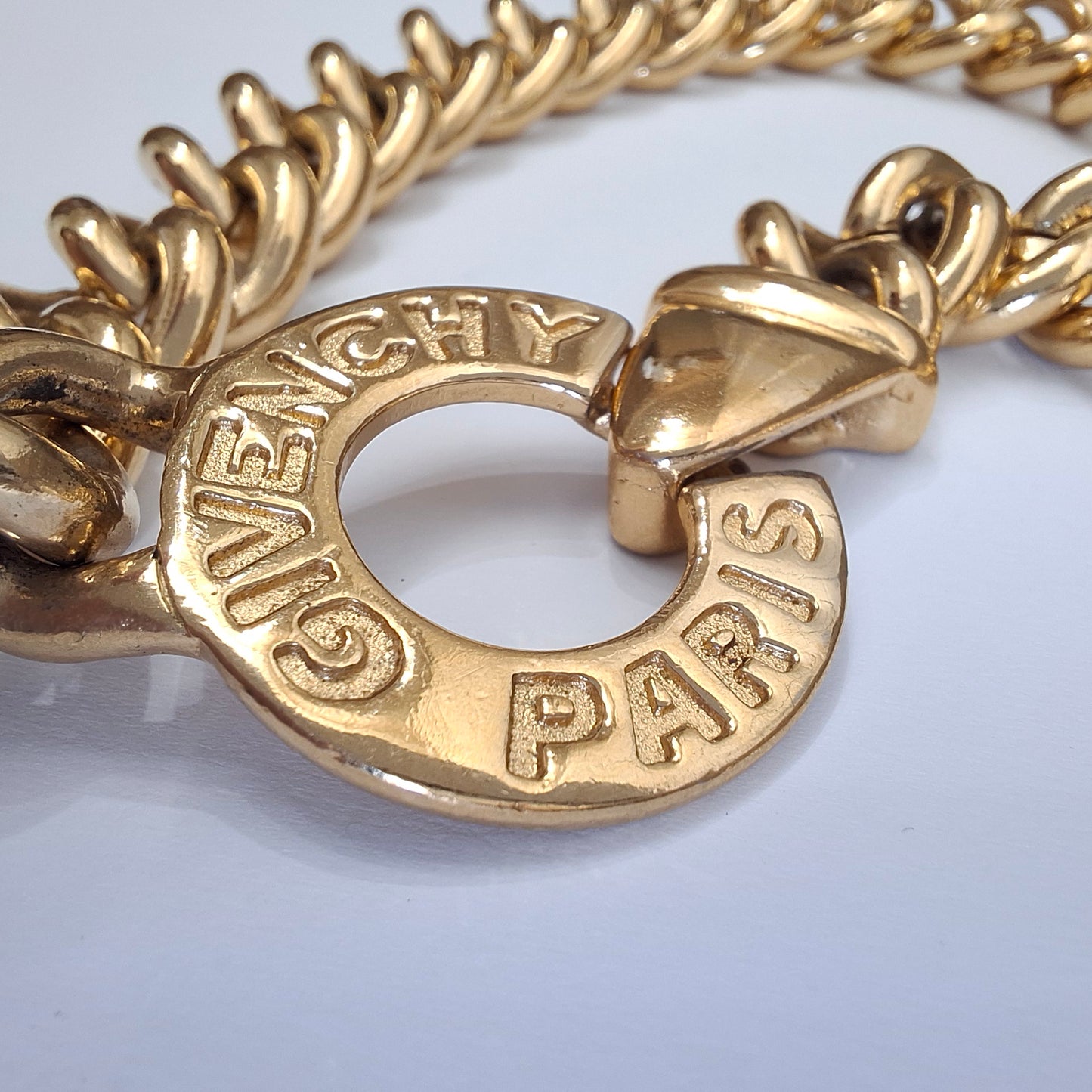 Vintage Givenchy Paris Gold Plated Chunky Necklace