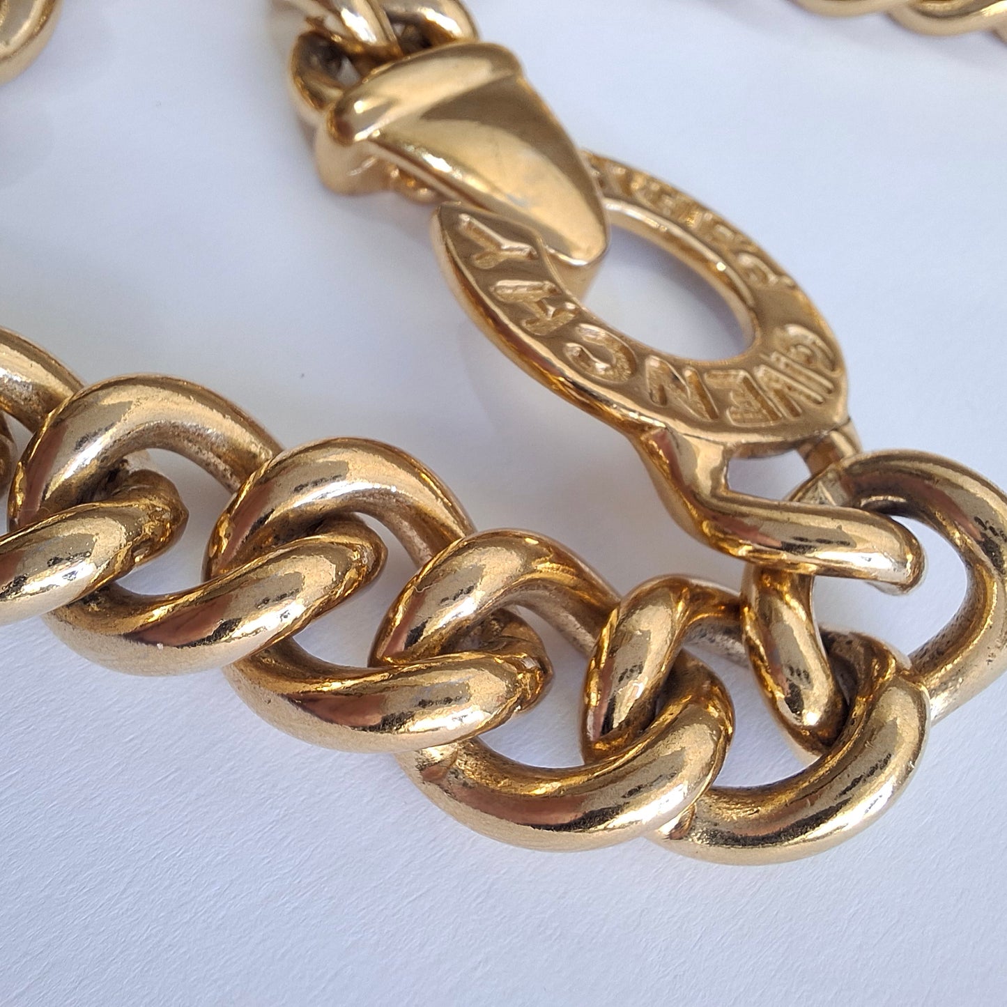 Vintage Givenchy Paris Gold Plated Chunky Necklace