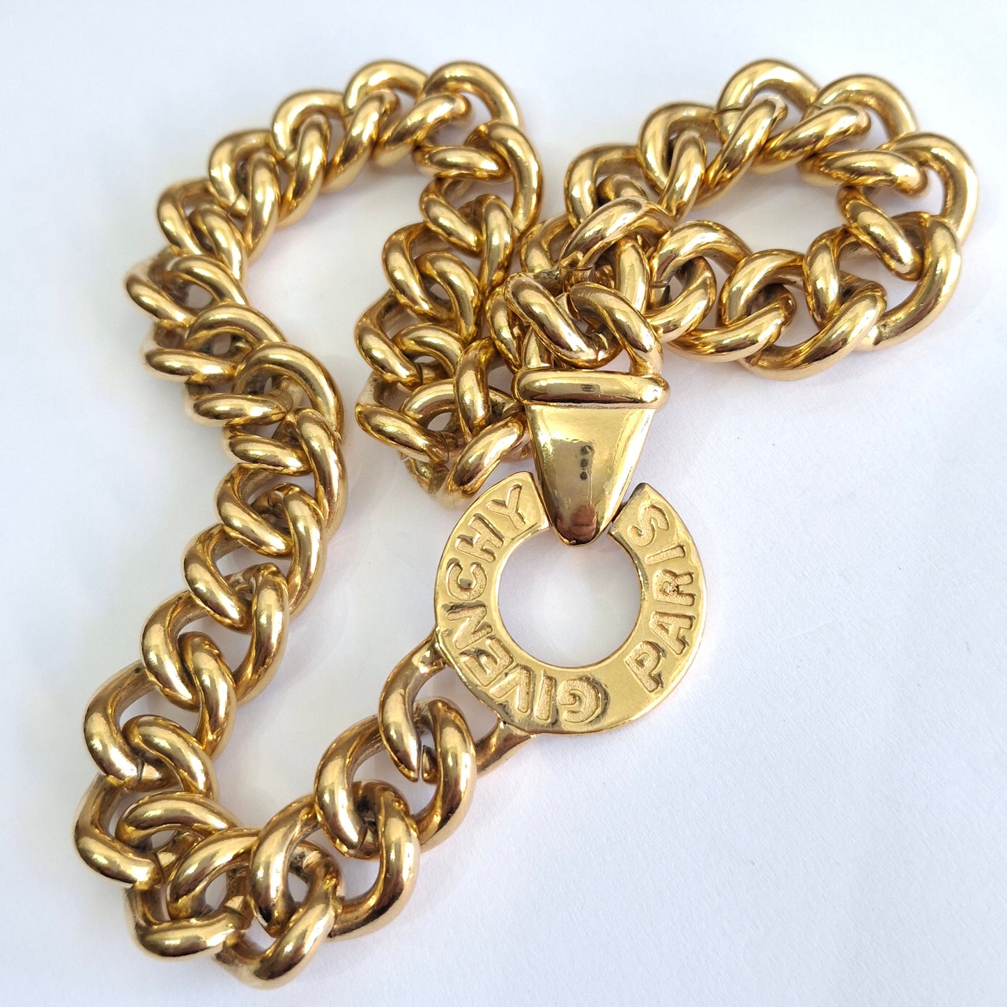 Vintage Givenchy Paris Gold Plated Chunky Necklace