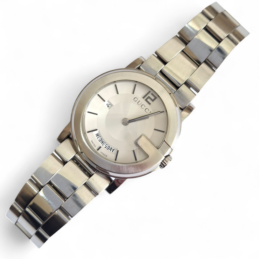 Gucci 41mm G Logo Swiss Made 101M Day / Date Watch