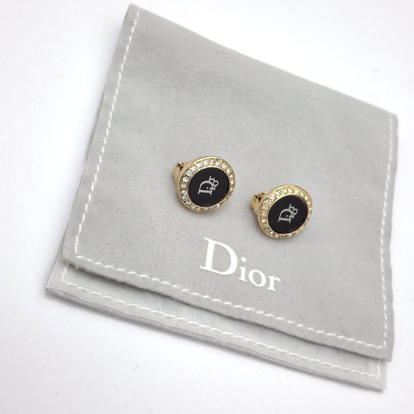 Vintage Christian Dior Clip-on Stud Earrings
