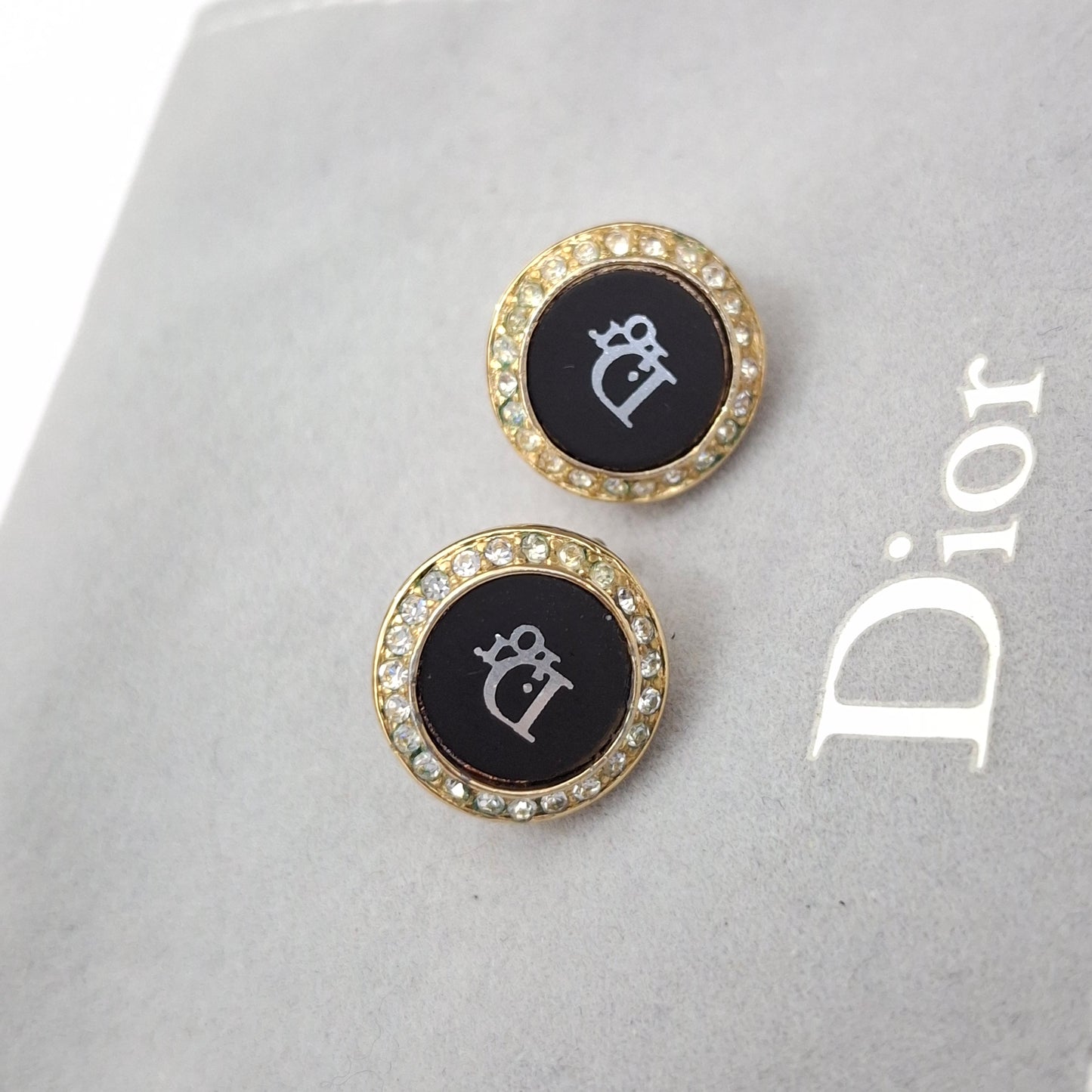 Vintage Christian Dior Clip-on Stud Earrings