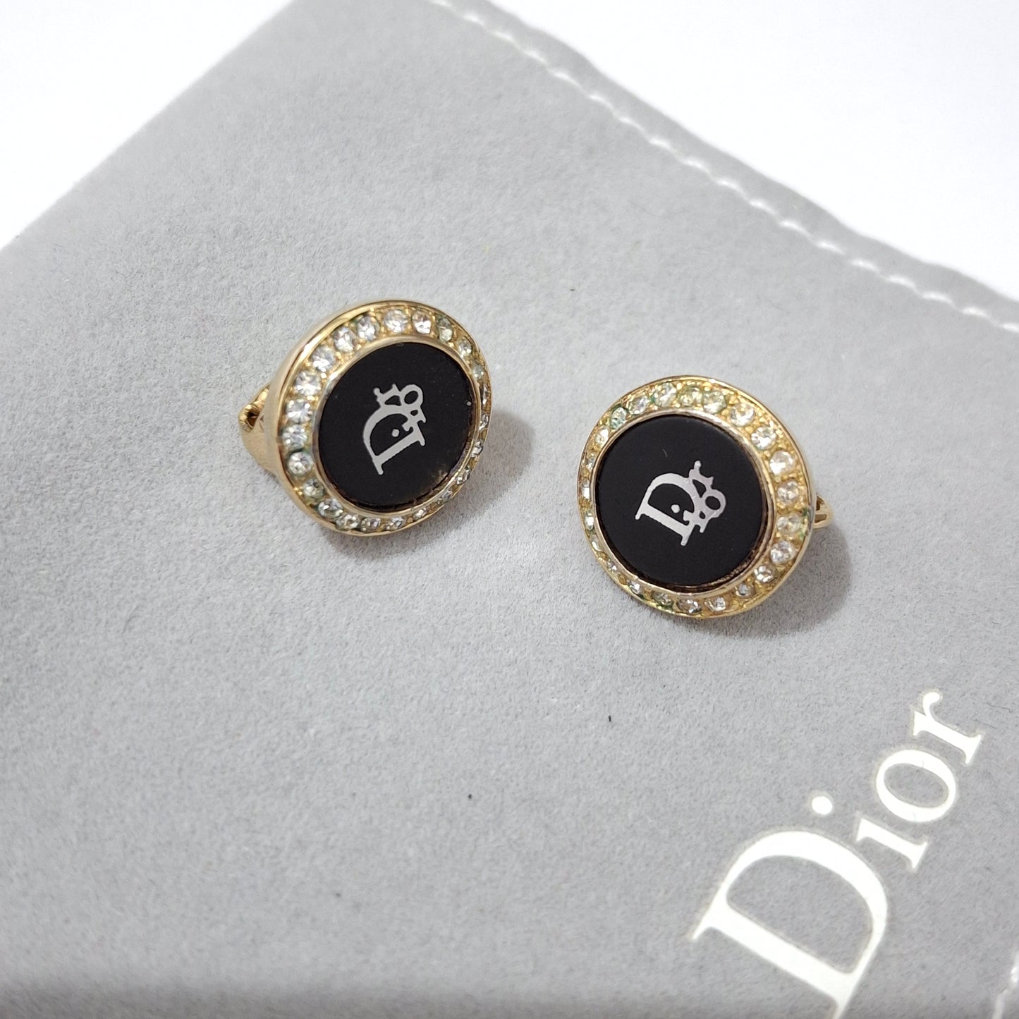 Vintage Christian Dior Clip-on Stud Earrings