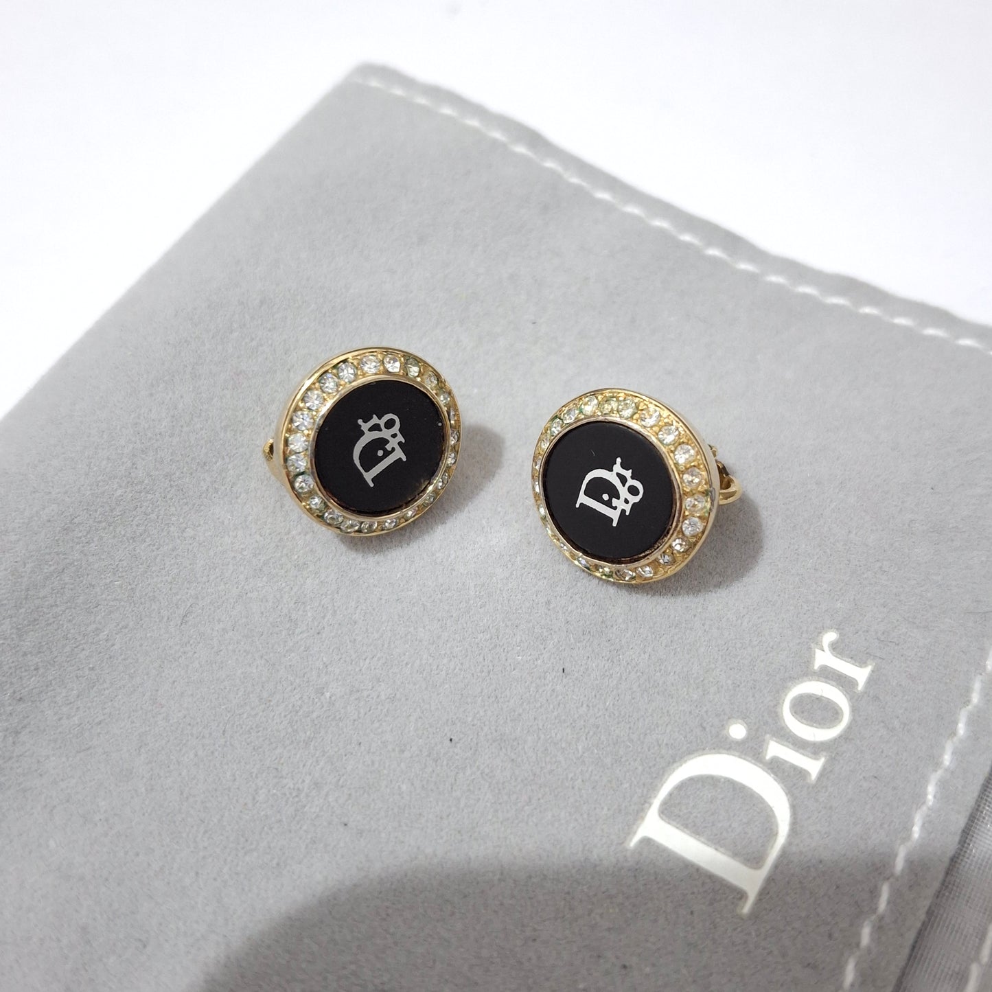 Vintage Christian Dior Clip-on Stud Earrings