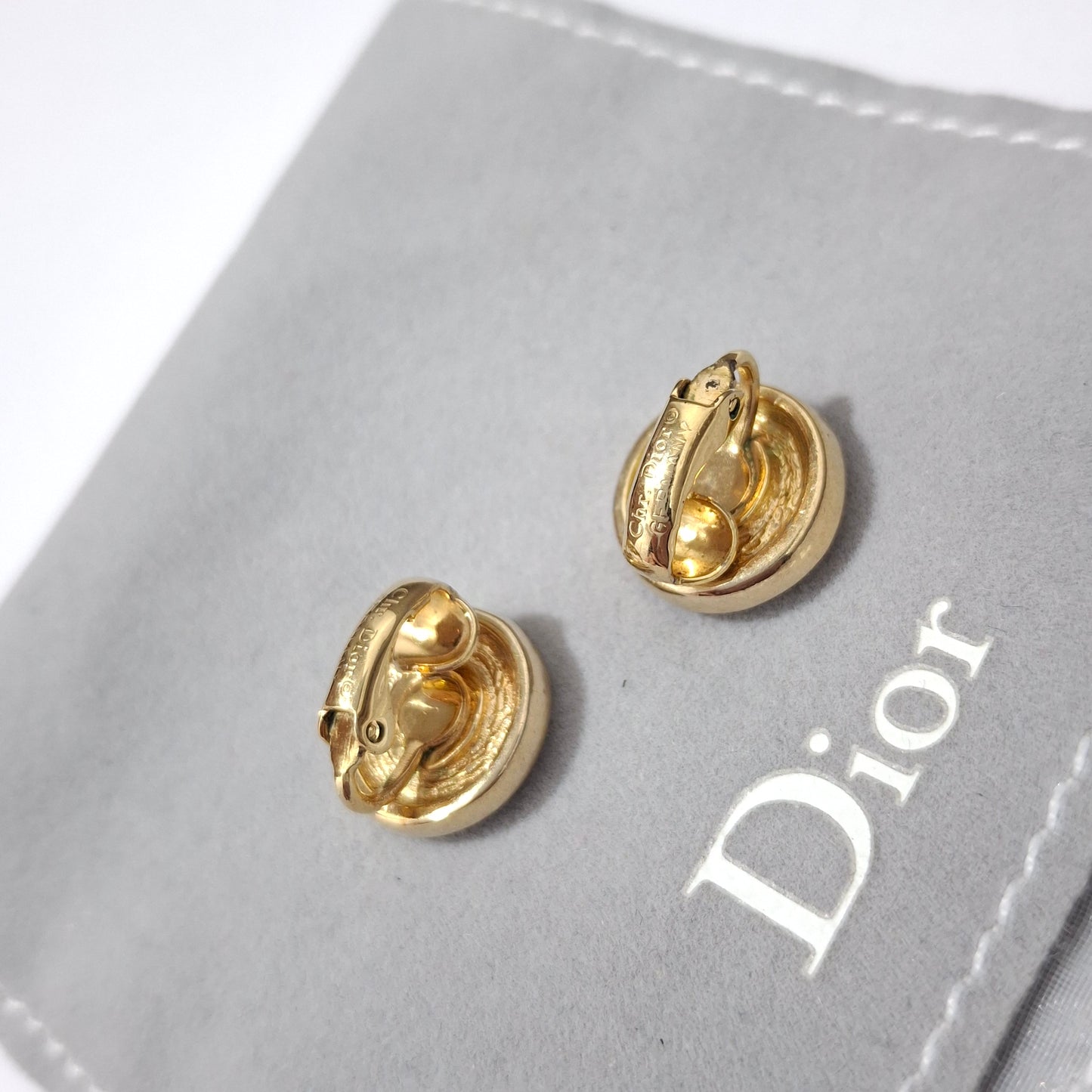Vintage Christian Dior Clip-on Stud Earrings