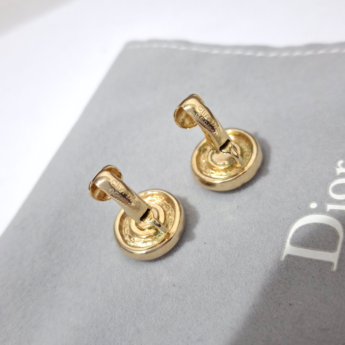 Vintage Christian Dior Clip-on Stud Earrings