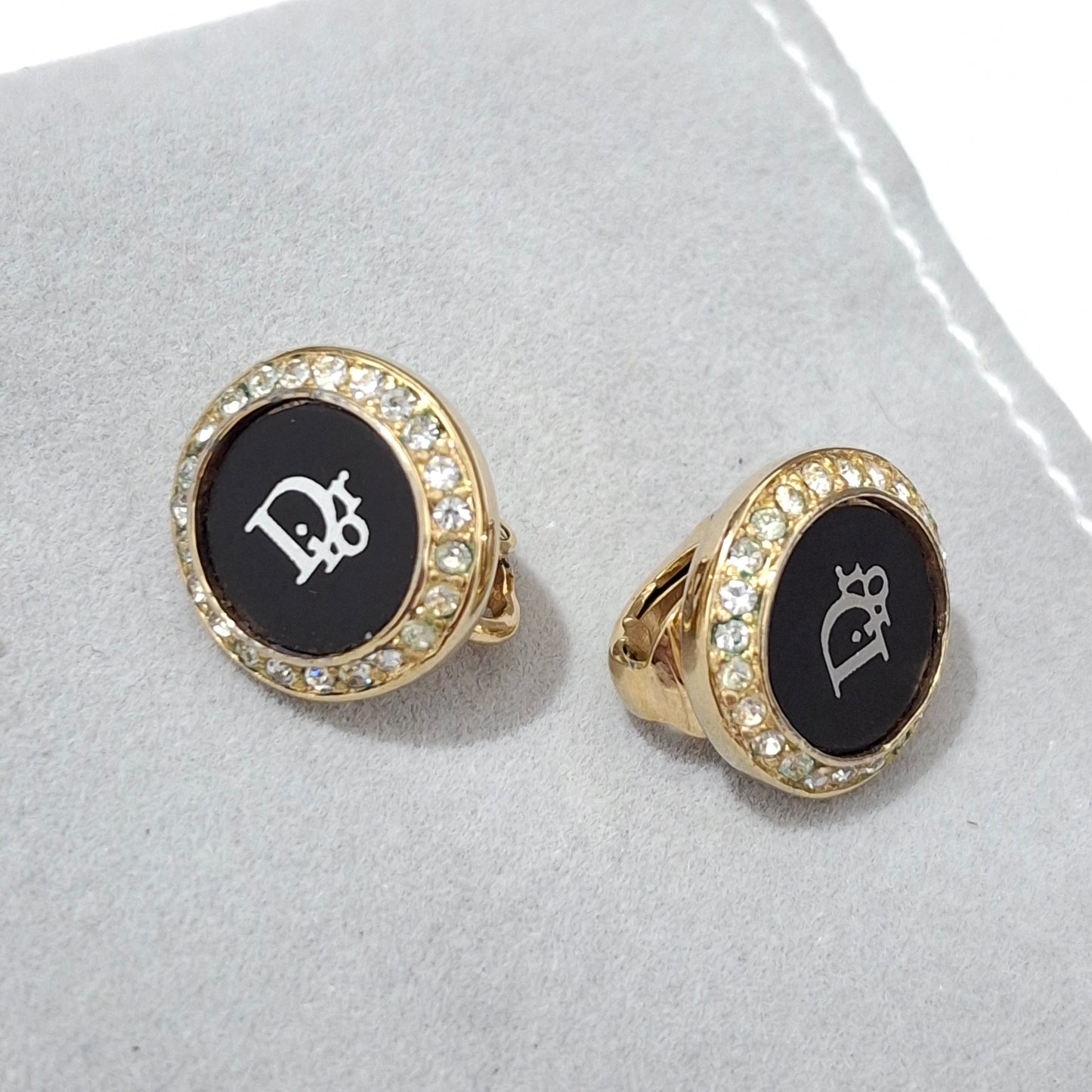 Vintage Christian Dior Clip-on Stud Earrings