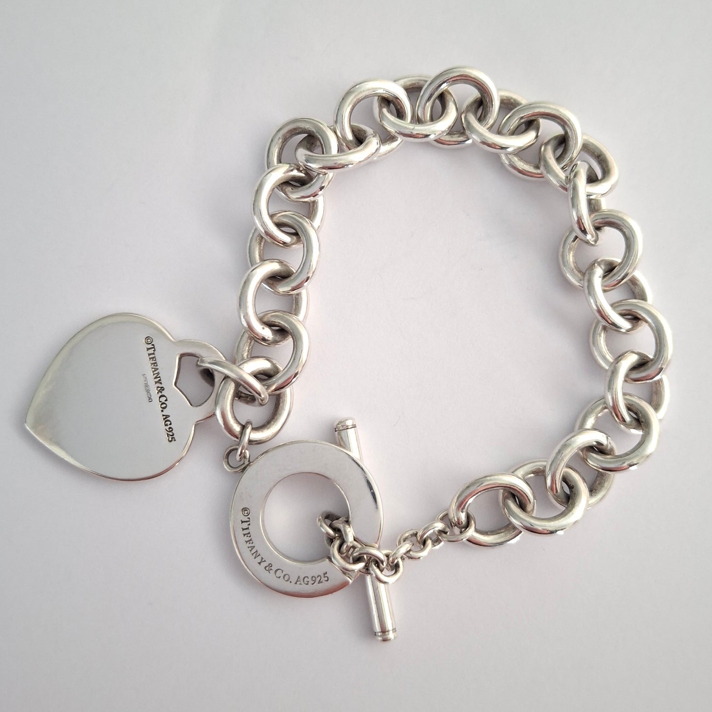 Tiffany & Co. Return to Tiffany Silver Heart Tag Toggle Bracelet