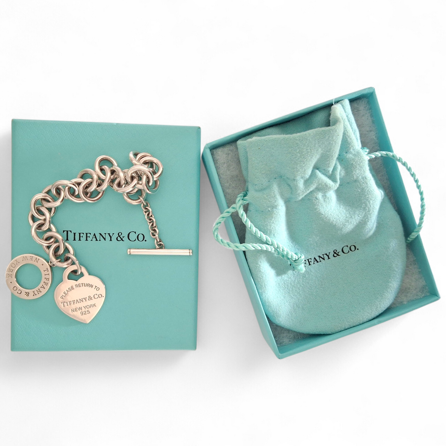 Tiffany & Co. Return to Tiffany Silver Heart Tag Toggle Bracelet