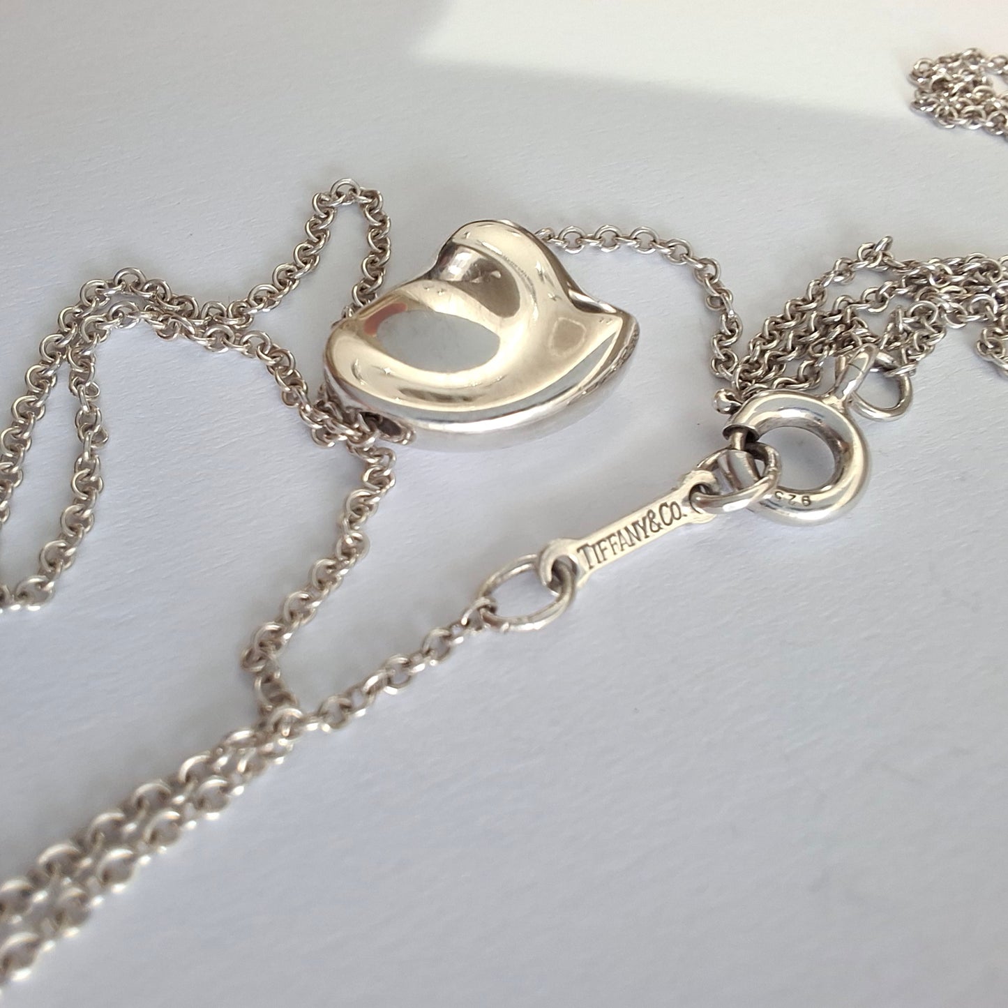 Tiffany & Co Elsa Peretti Full Heart Necklace in Sterling Silver