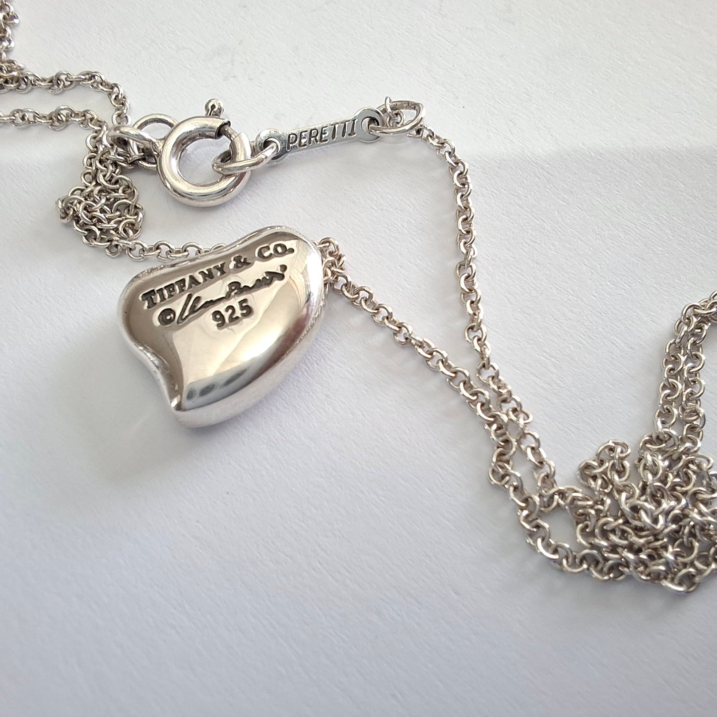 Tiffany & Co Elsa Peretti Full Heart Necklace in Sterling Silver