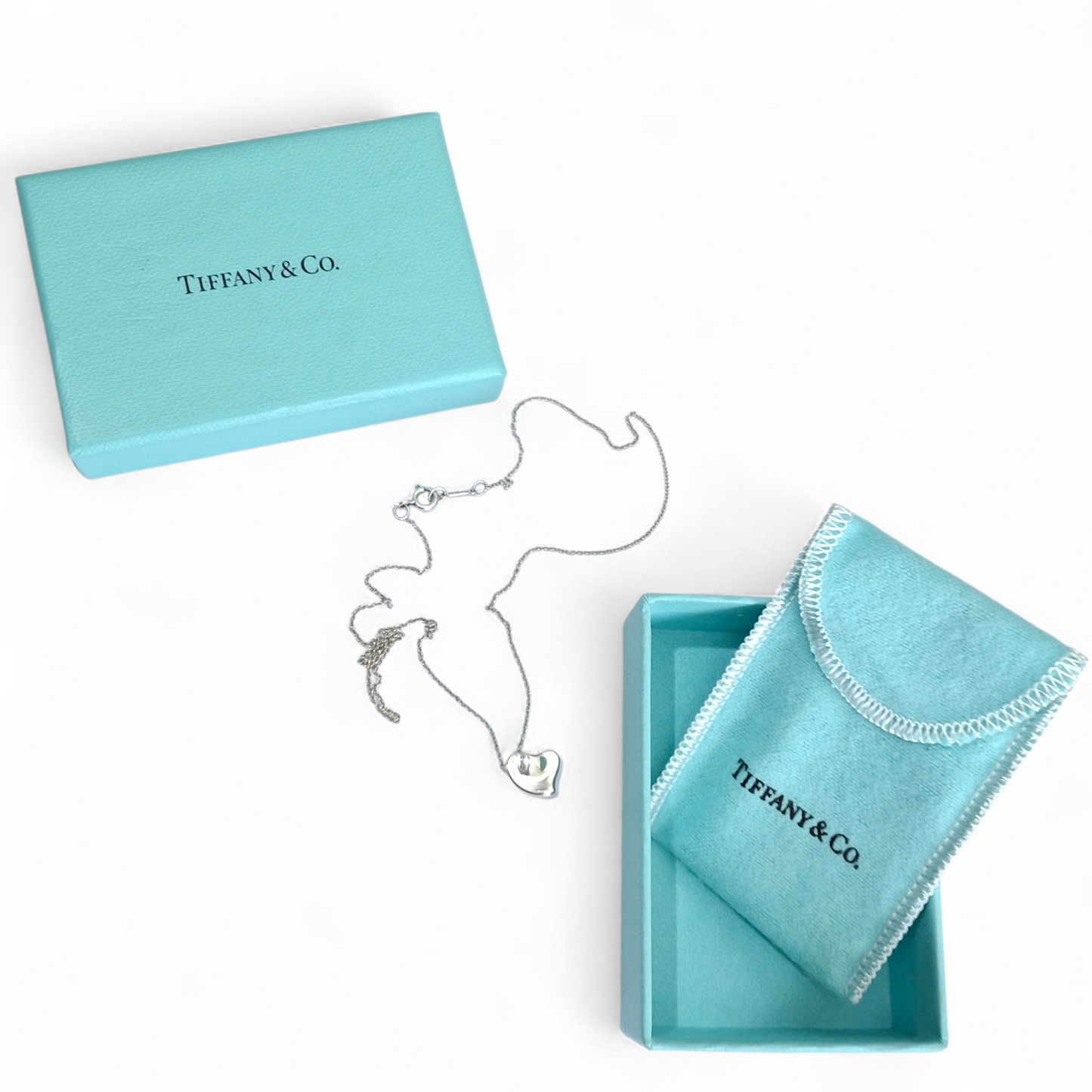 Tiffany & Co Elsa Peretti Full Heart Necklace in Sterling Silver