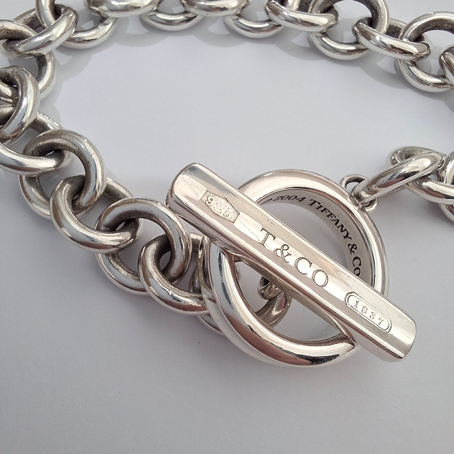 Vintage Tiffany & Co 1837 Toggle Bracelet in Sterling Silver