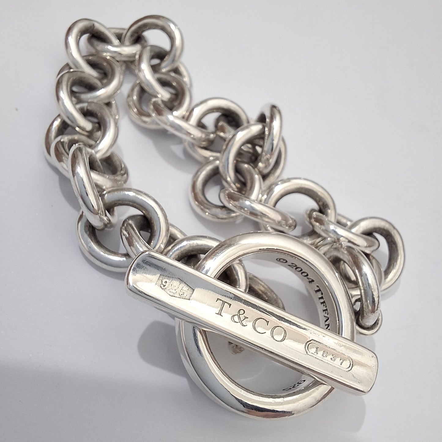 Vintage Tiffany & Co 1837 Toggle Bracelet in Sterling Silver