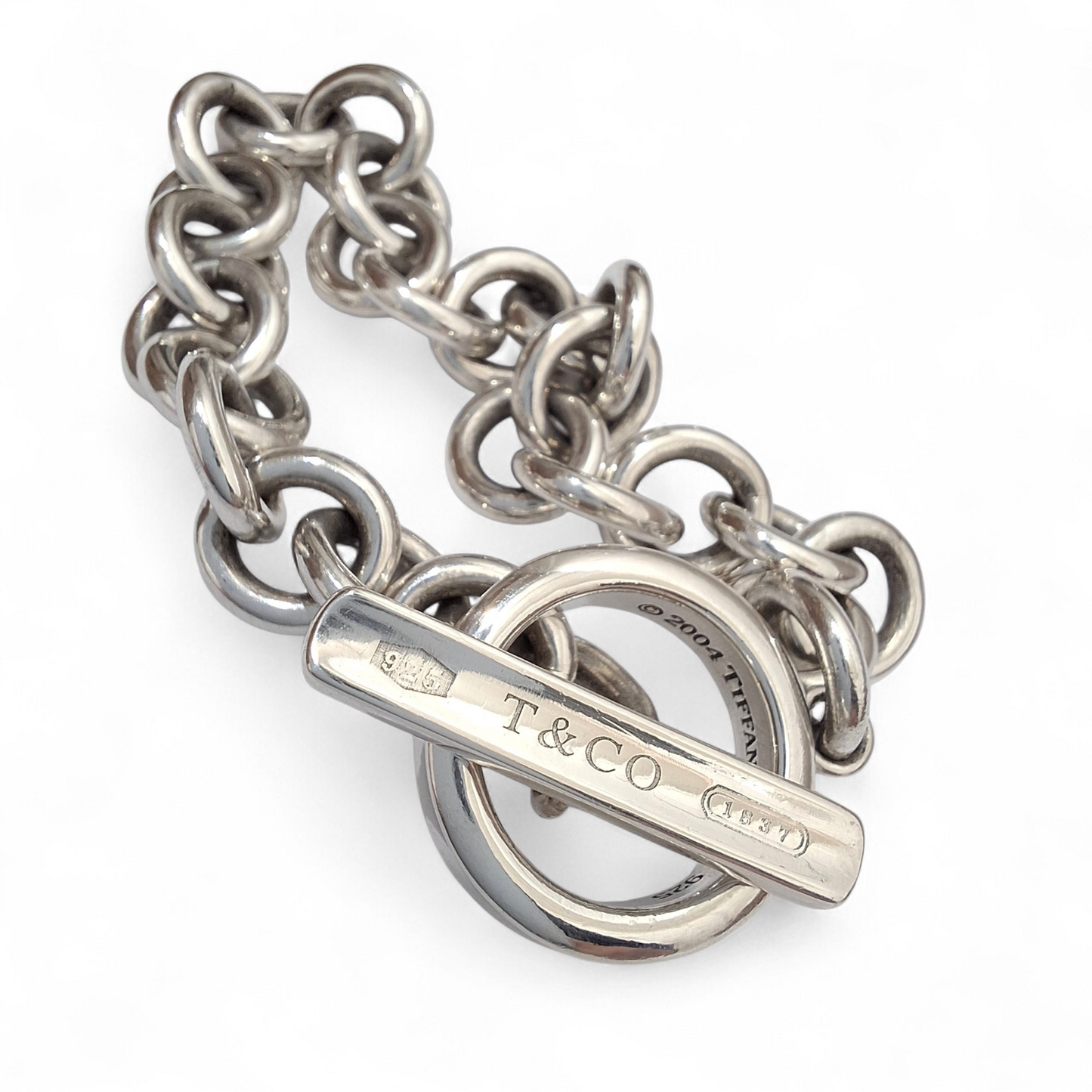 Vintage Tiffany & Co 1837 Toggle Bracelet in Sterling Silver