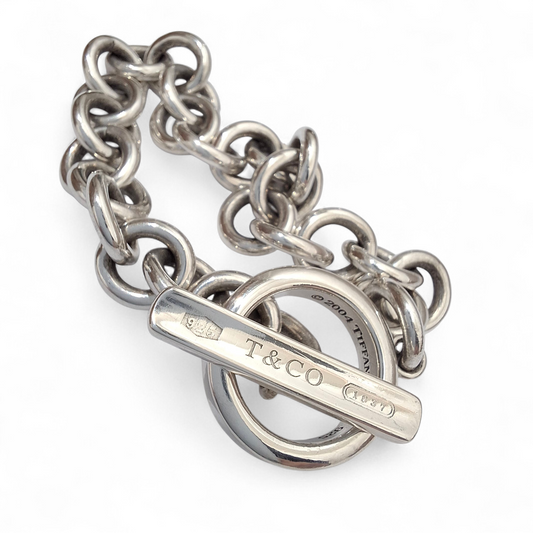 Vintage Tiffany & Co 1837 Toggle Bracelet in Sterling Silver