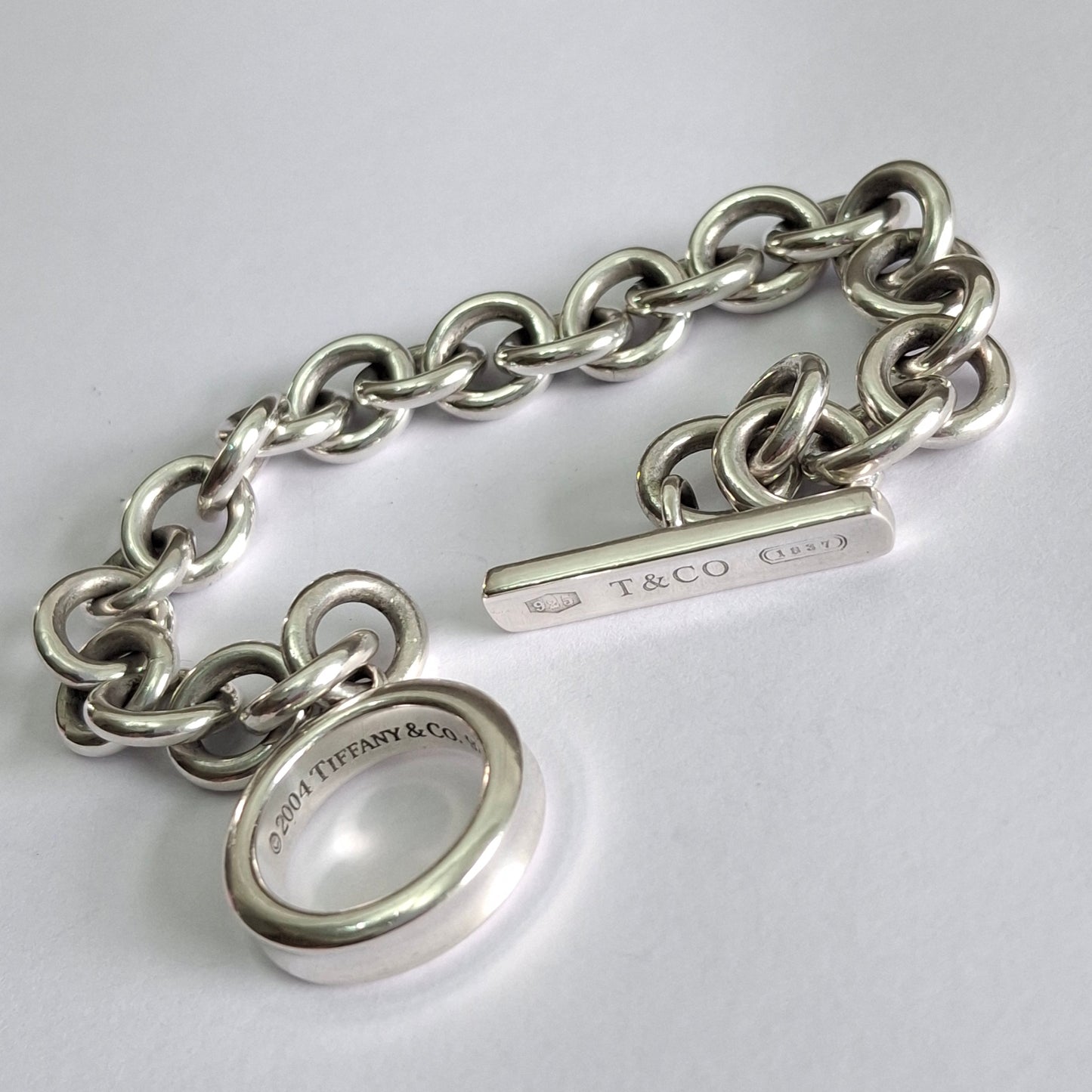 Vintage Tiffany & Co 1837 Toggle Bracelet in Sterling Silver