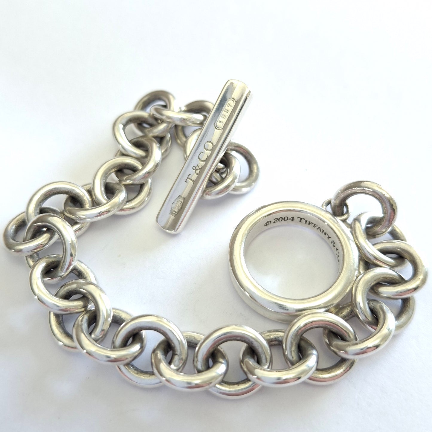 Vintage Tiffany & Co 1837 Toggle Bracelet in Sterling Silver