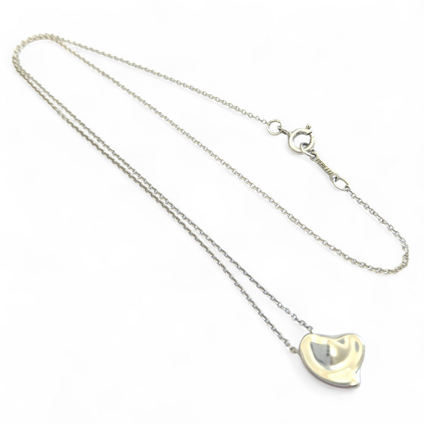 Tiffany & Co Elsa Peretti Full Heart Necklace in Sterling Silver