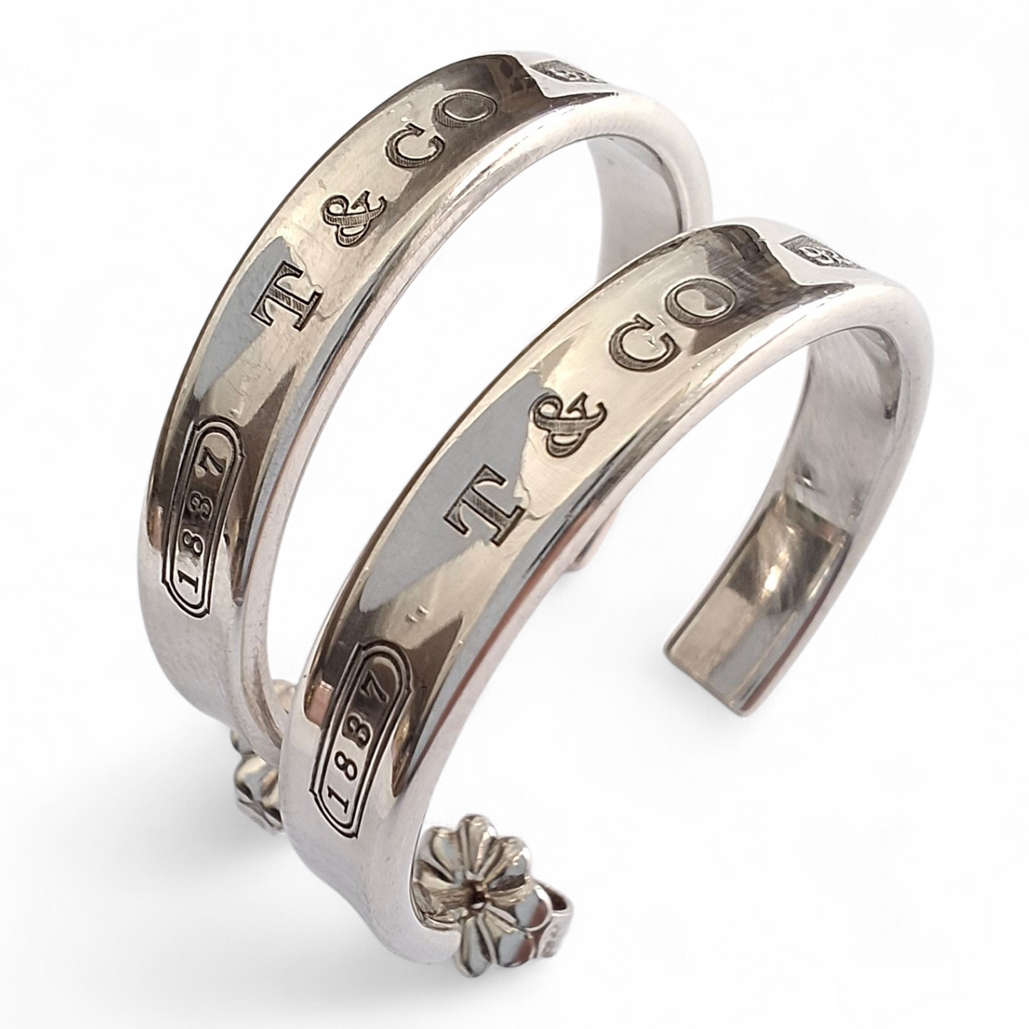 Tiffany & Co 1837 Hoop Earrings in 925 Sterling Silver