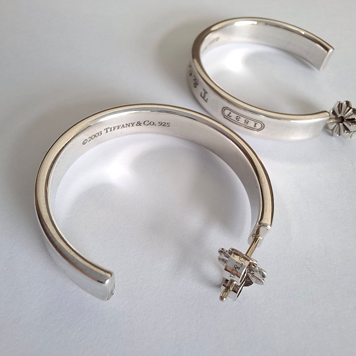 Tiffany & Co 1837 Hoop Earrings in 925 Sterling Silver