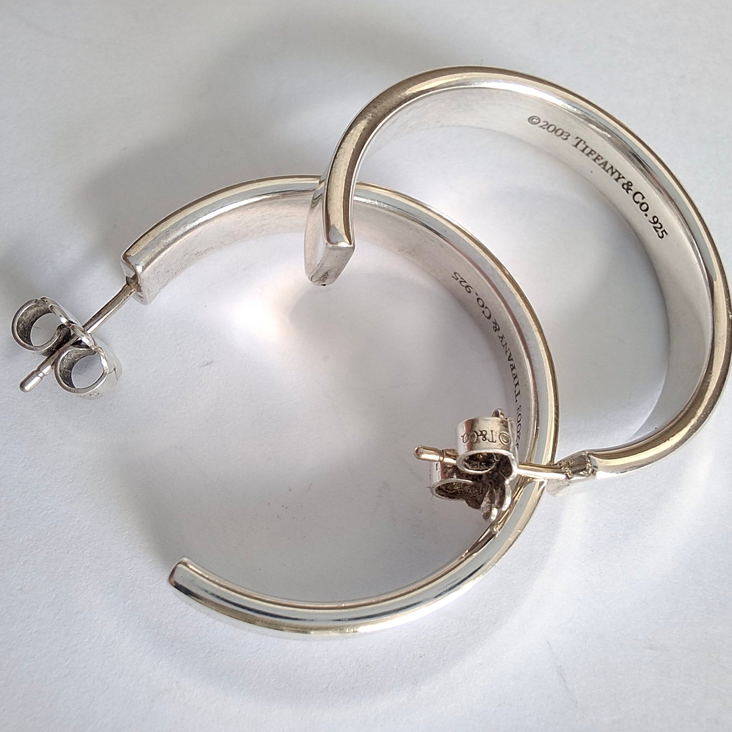 Tiffany & Co 1837 Hoop Earrings in 925 Sterling Silver