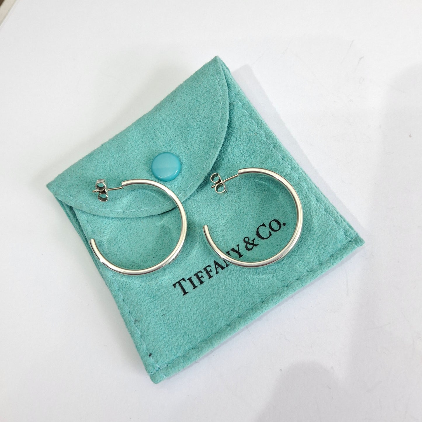 Tiffany & Co 1837 Hoop Earrings in 925 Sterling Silver