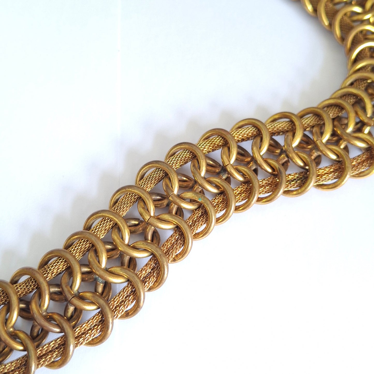 Vintage 1950s Chanel Gilt Metal Filigree Chain Belt