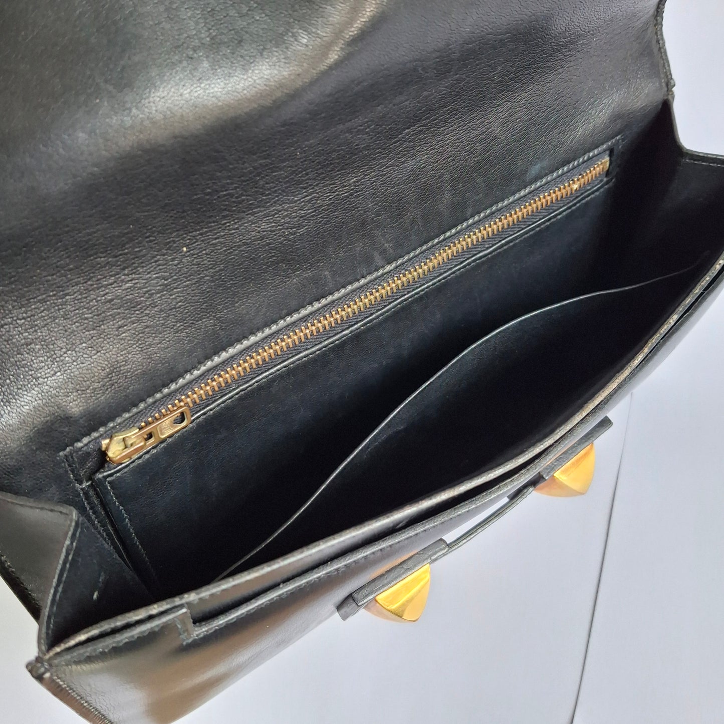 Vintage Hermes Medor Leather Clutch Bag