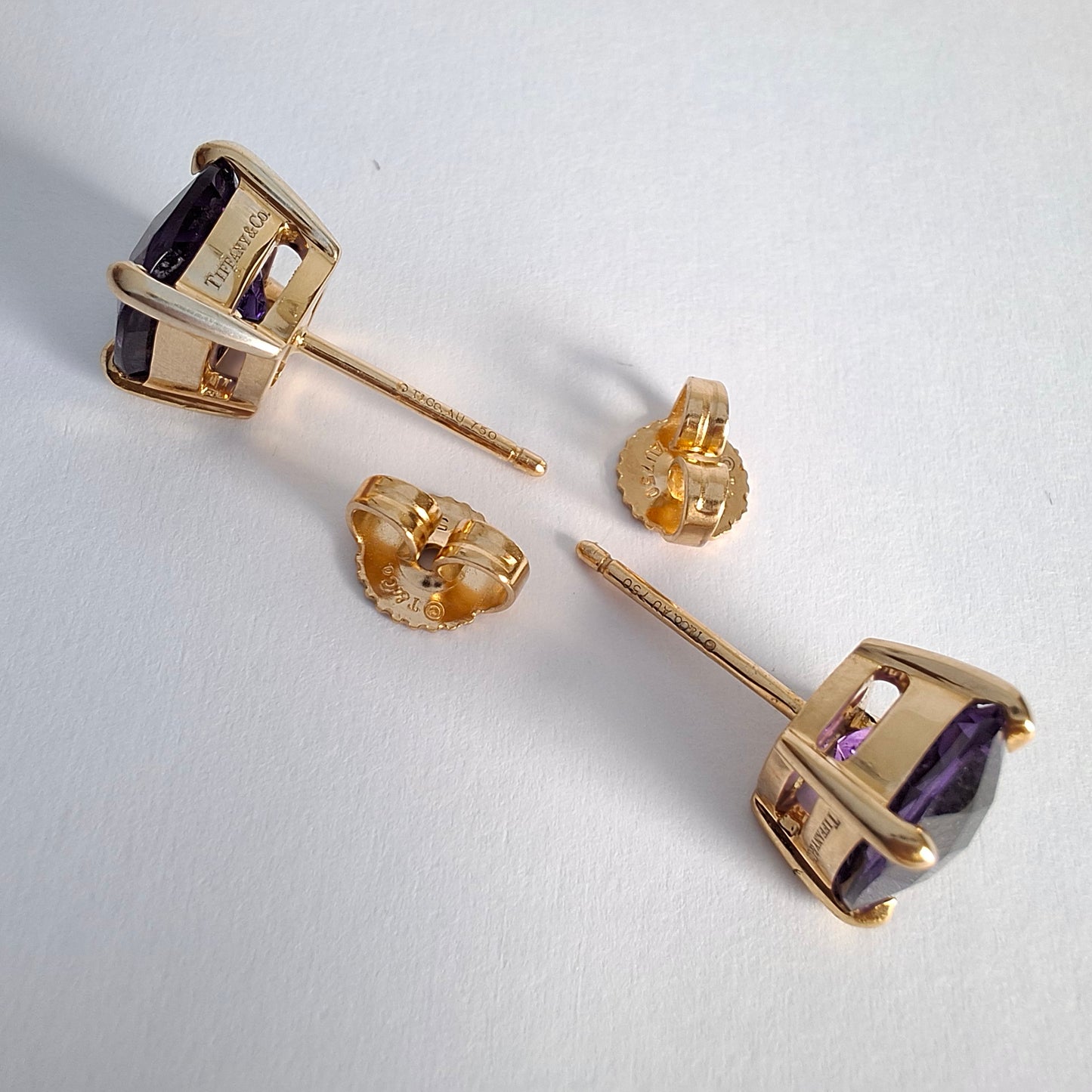 Tiffany & Co Amethyst Sparkler Earrings in 18k Gold