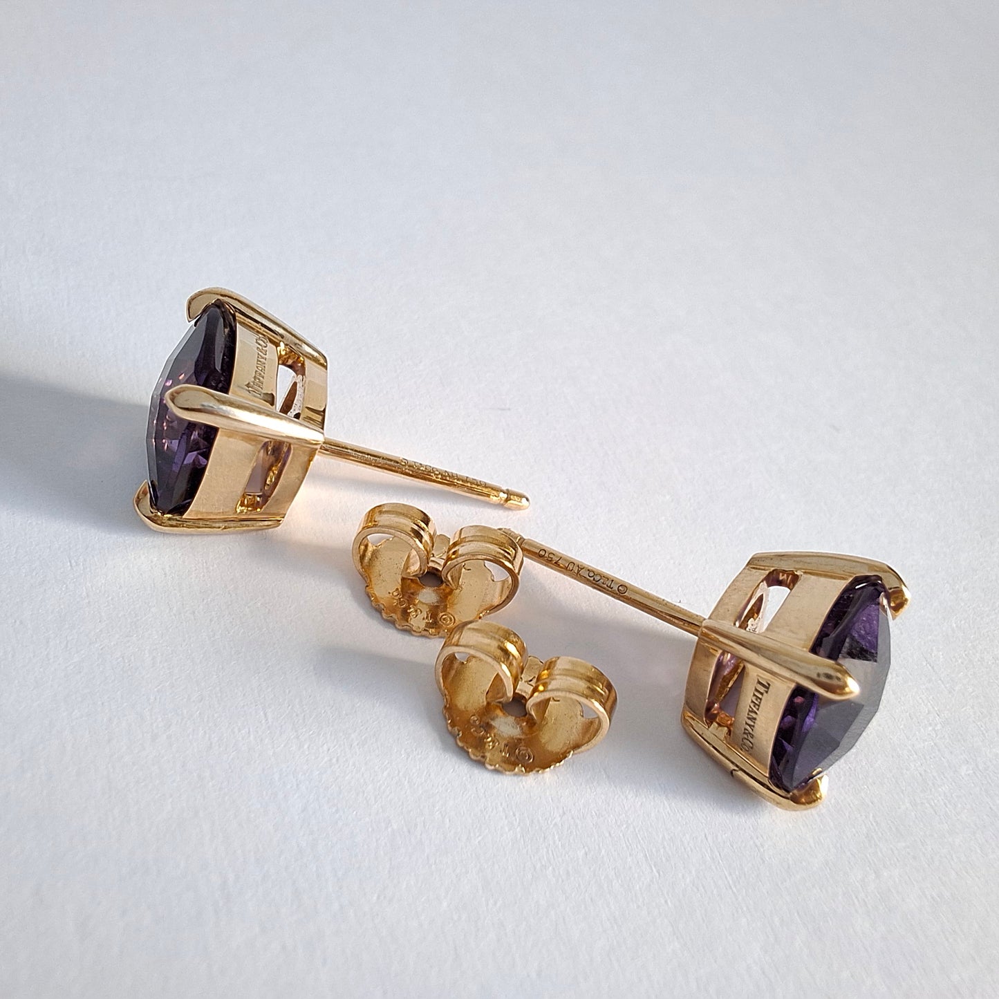 Tiffany & Co Amethyst Sparkler Earrings in 18k Gold