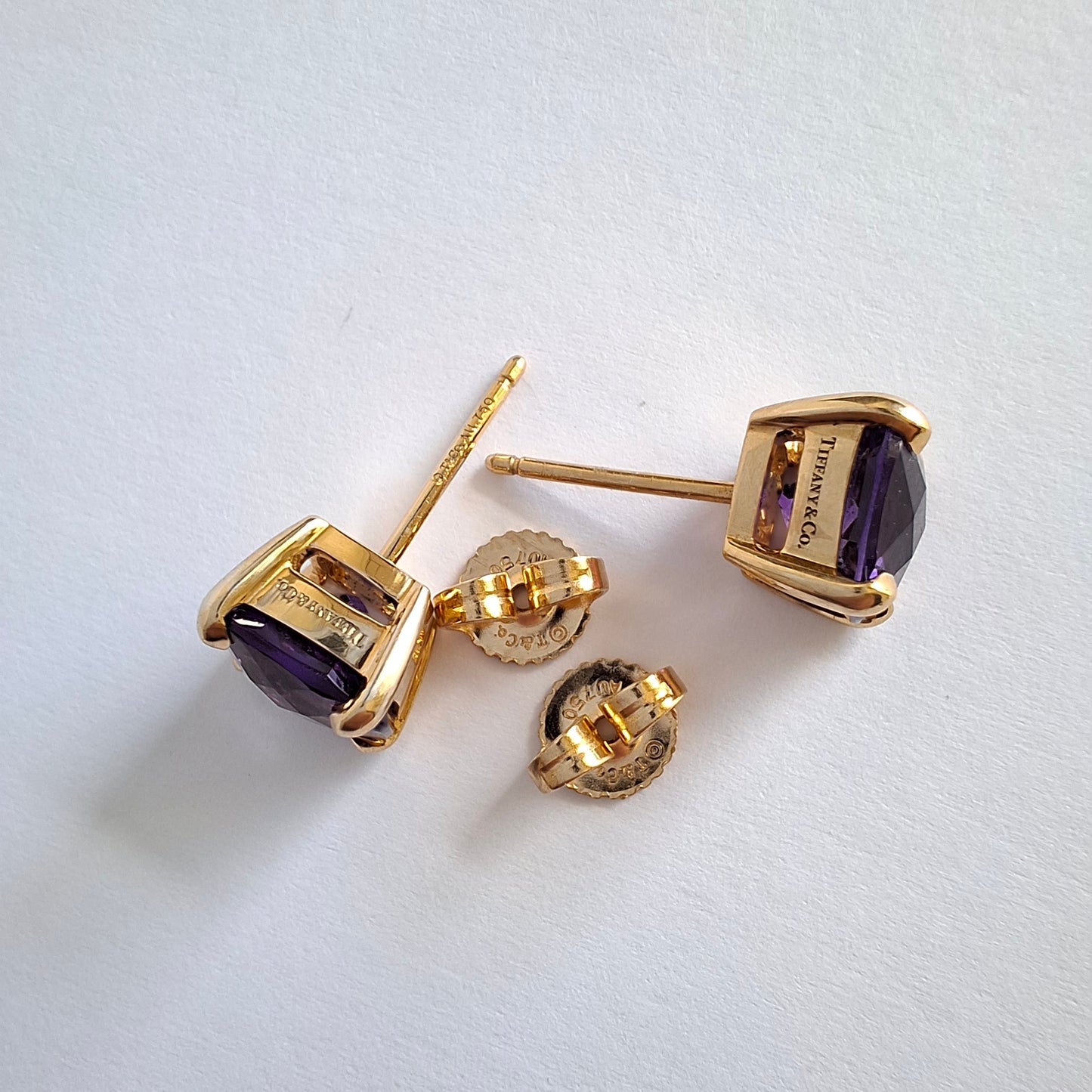 Tiffany & Co Amethyst Sparkler Earrings in 18k Gold