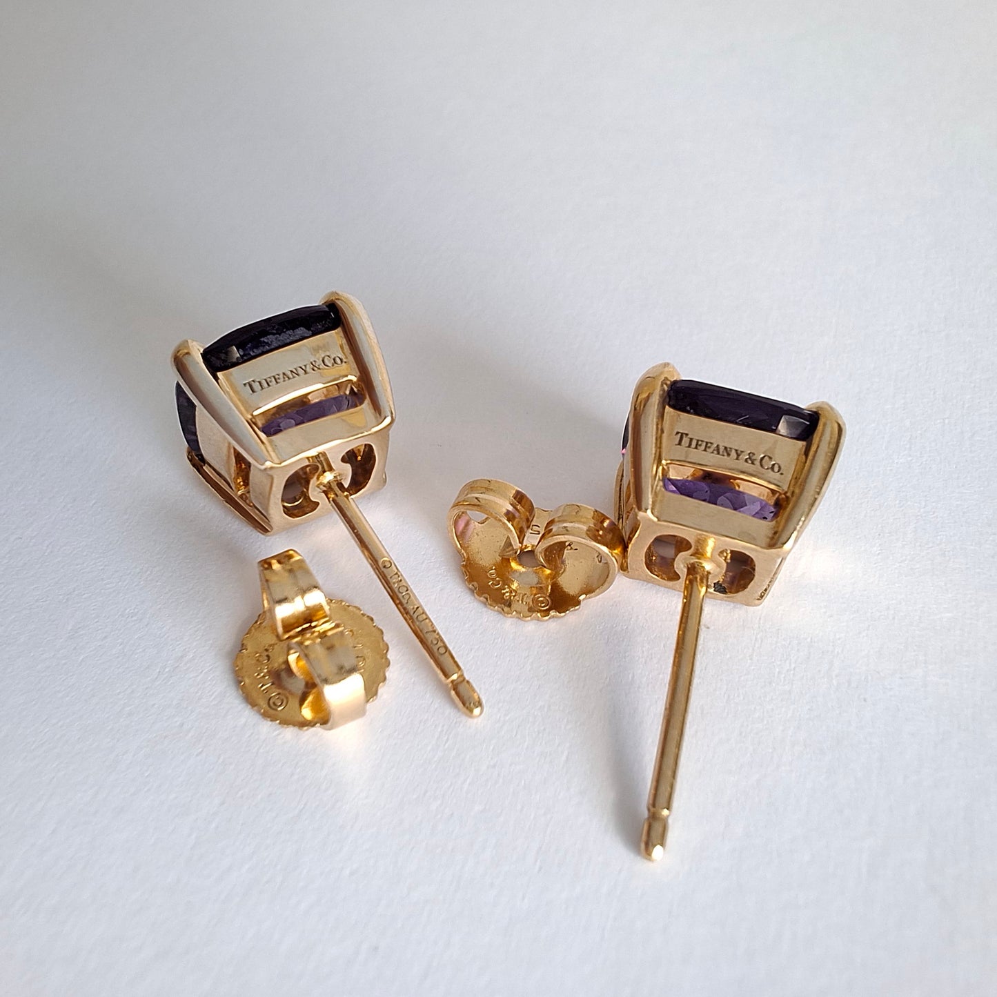 Tiffany & Co Amethyst Sparkler Earrings in 18k Gold