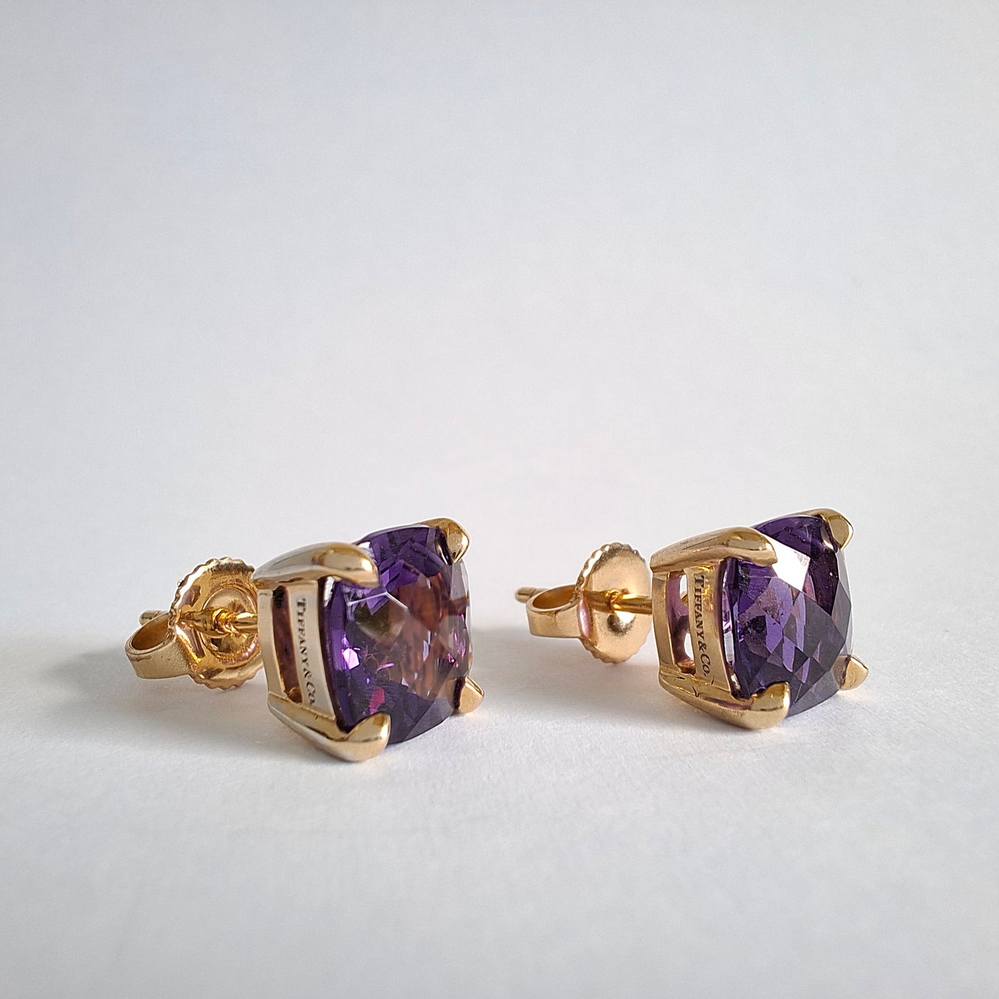 Tiffany & Co Amethyst Sparkler Earrings in 18k Gold