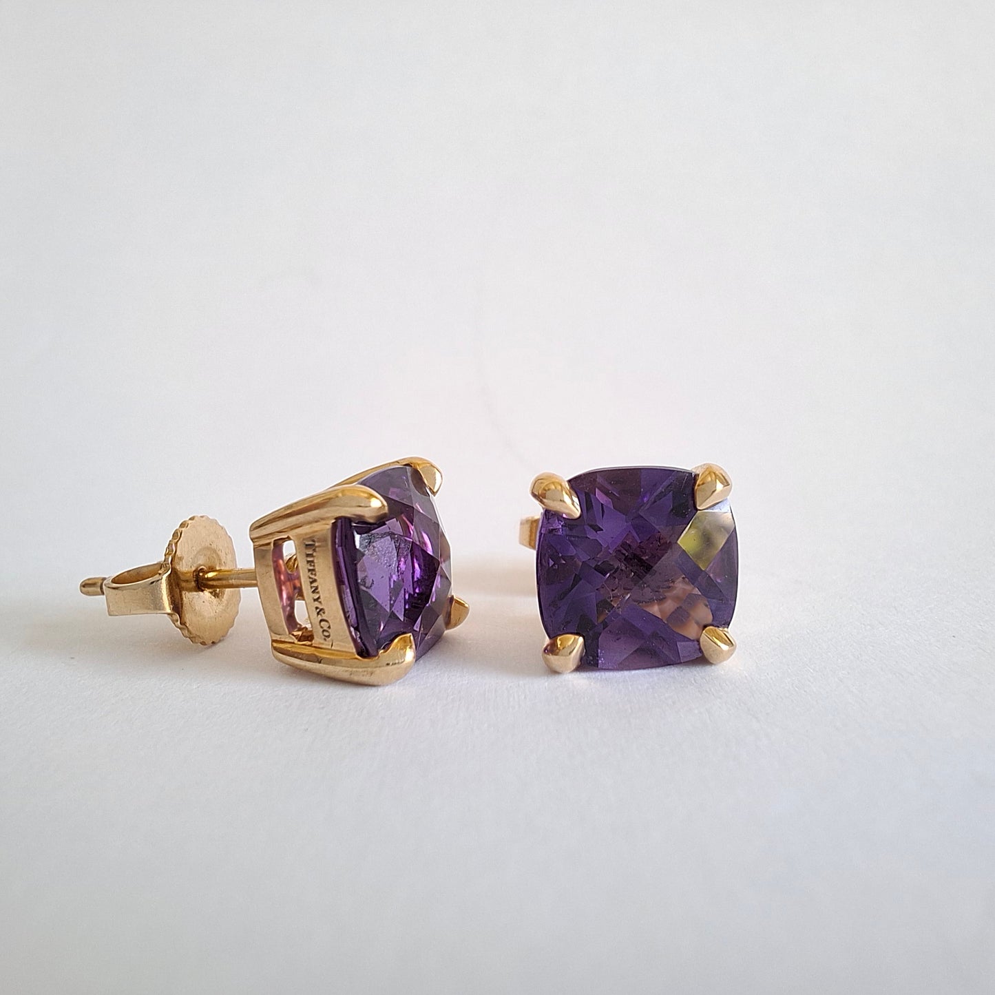 Tiffany & Co Amethyst Sparkler Earrings in 18k Gold