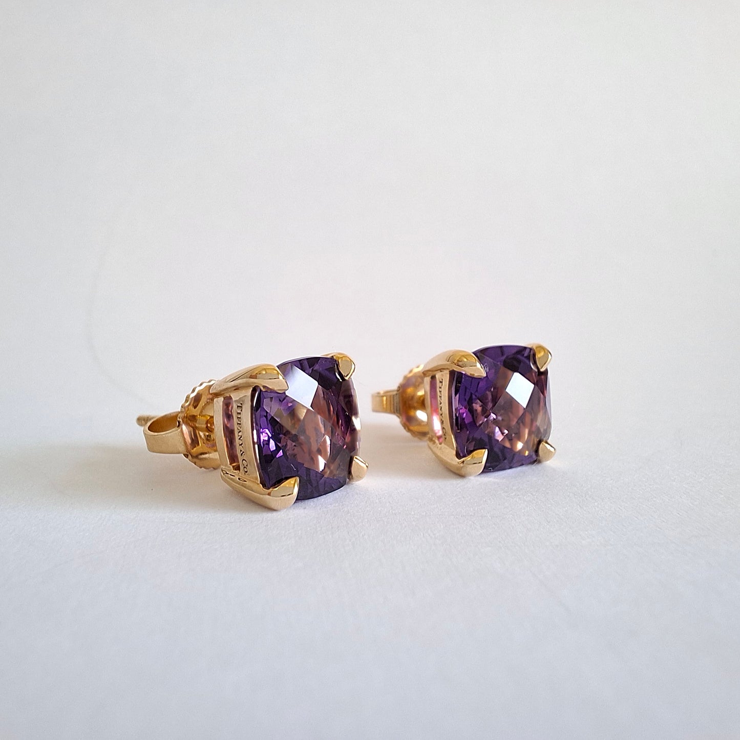 Tiffany & Co Amethyst Sparkler Earrings in 18k Gold