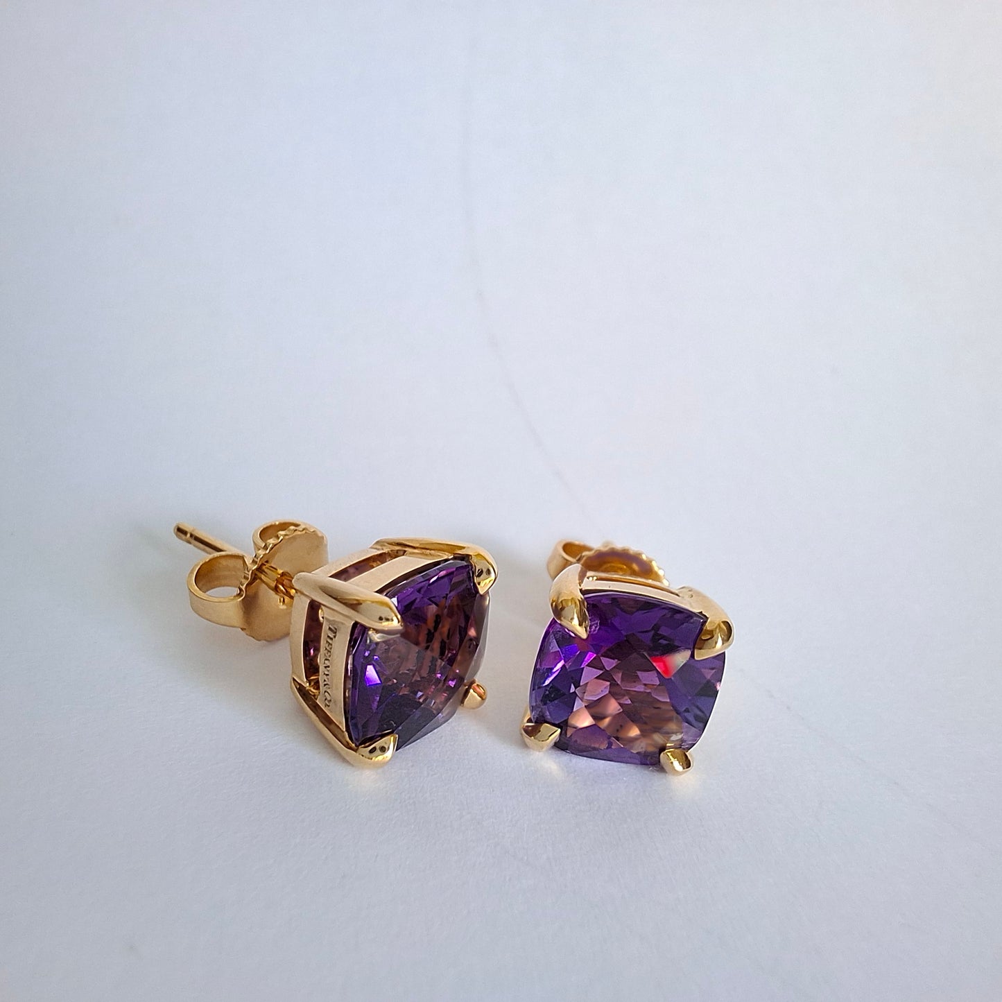 Tiffany & Co Amethyst Sparkler Earrings in 18k Gold
