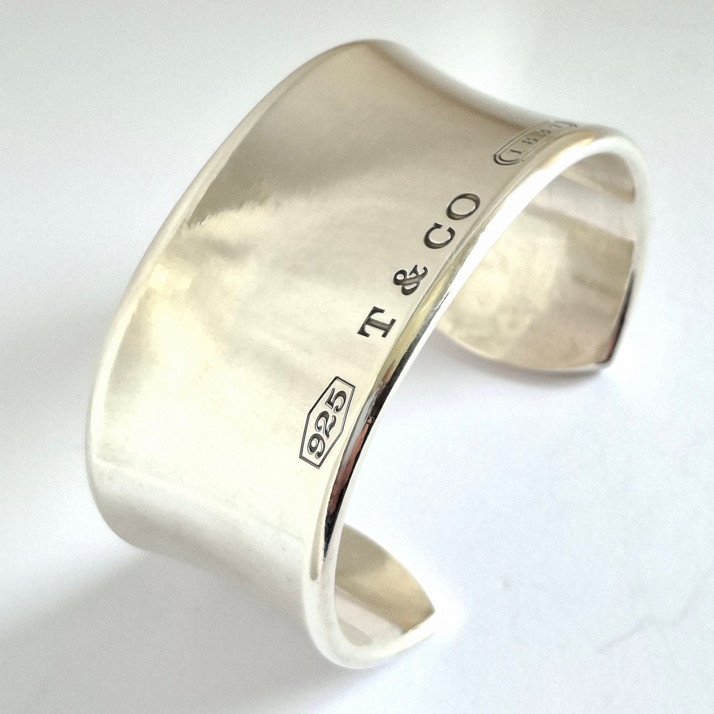 Vintage Tiffany & Co 1837 Solid 925 Sterling Silver Cuff Bracelet