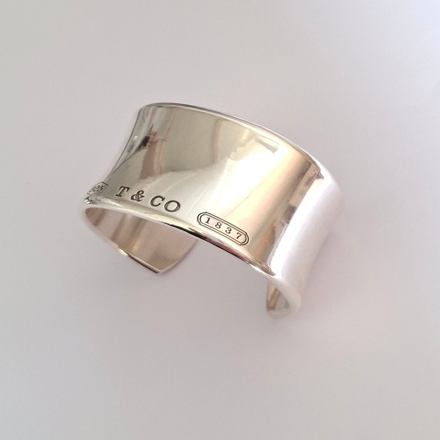 Vintage Tiffany & Co 1837 Solid 925 Sterling Silver Cuff Bracelet