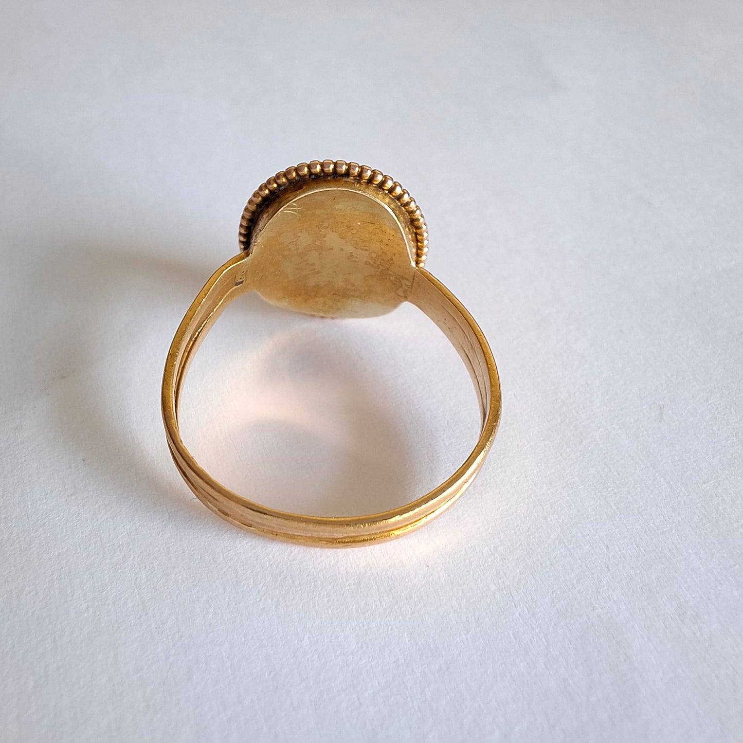 Antique Victorian Amethyst & Seed Pearl 22ct Gold Ring