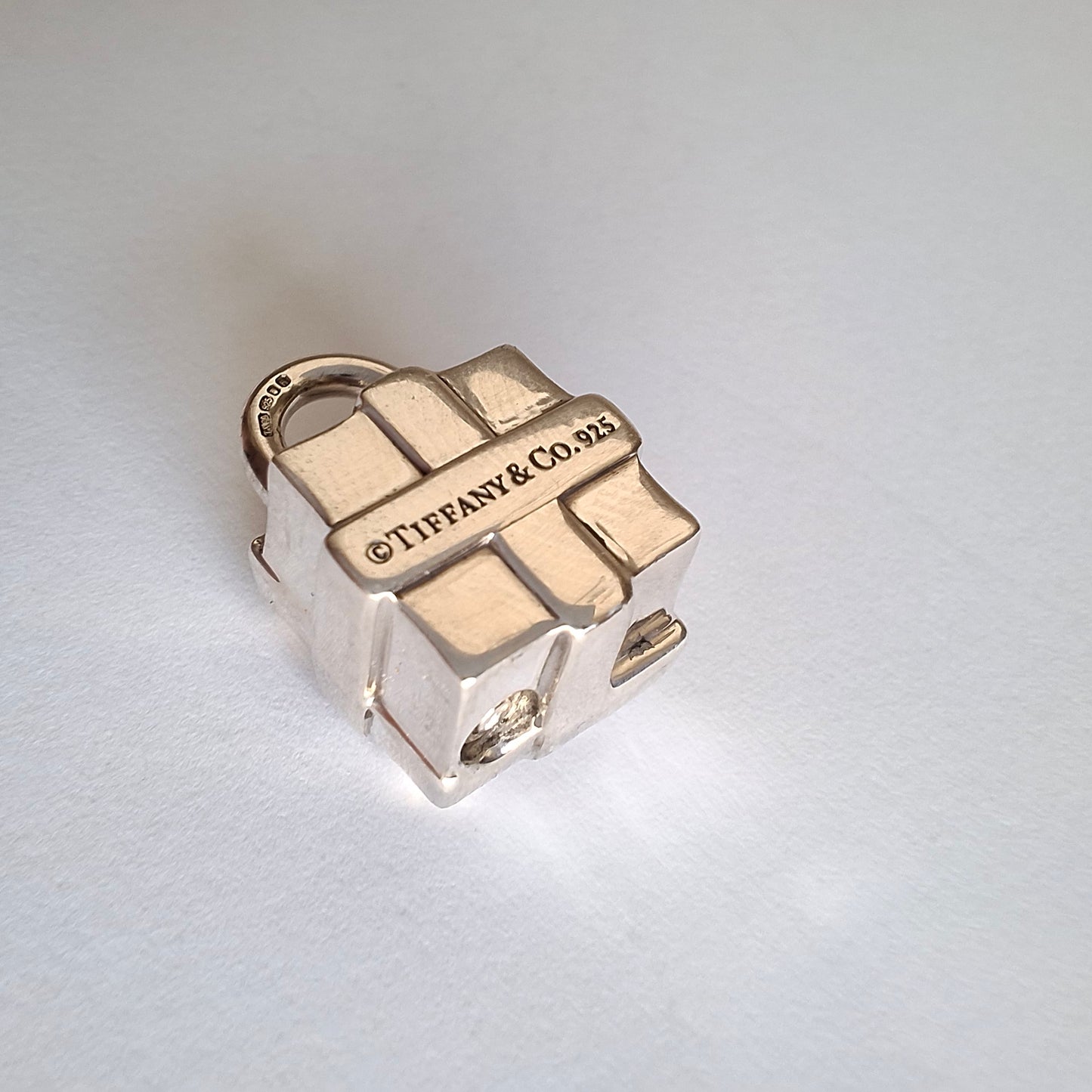 Tiffany & Co Present Box Padlock Charm in Hallmarked 925 Sterling Silver