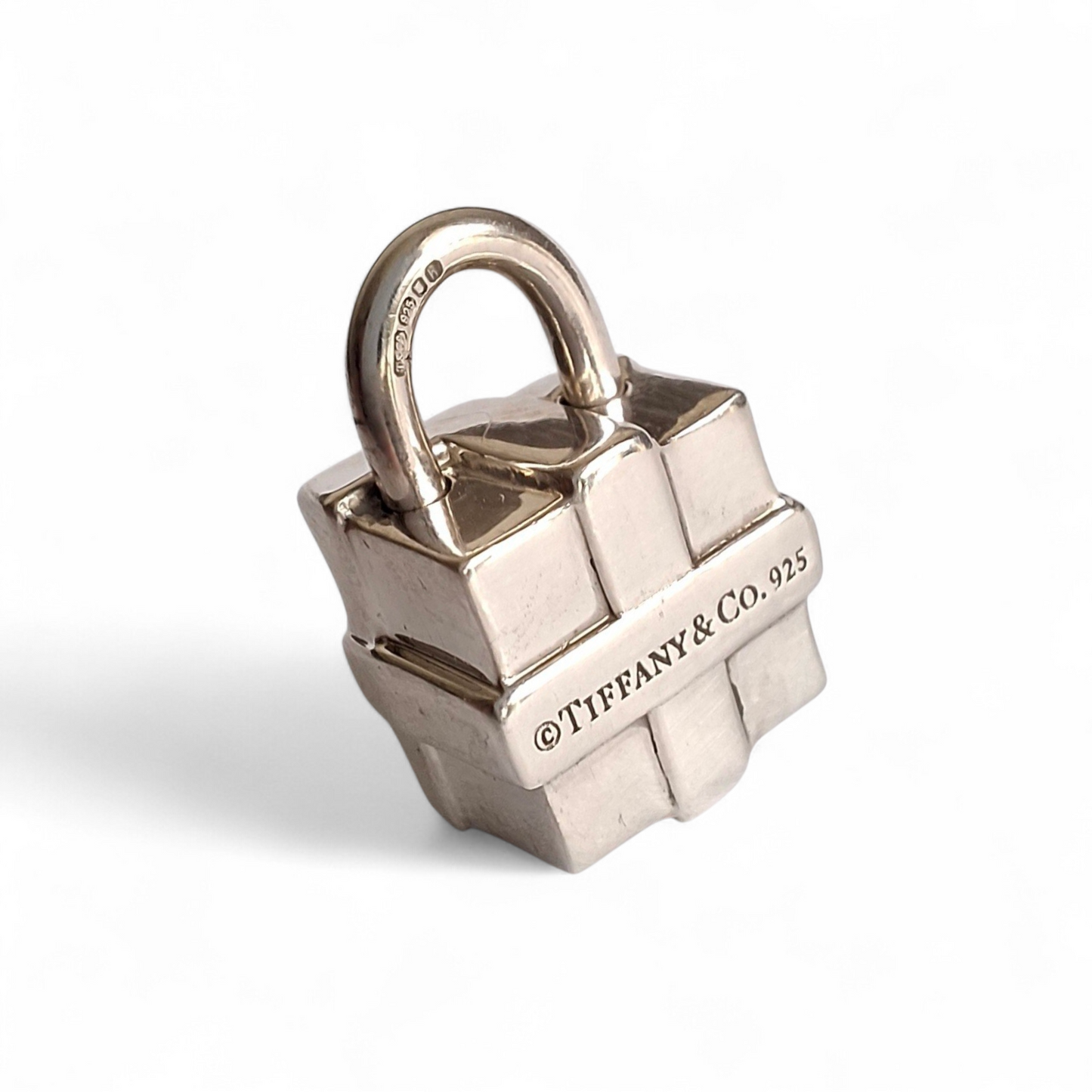 Tiffany & Co Present Box Padlock Charm in Hallmarked 925 Sterling Silver
