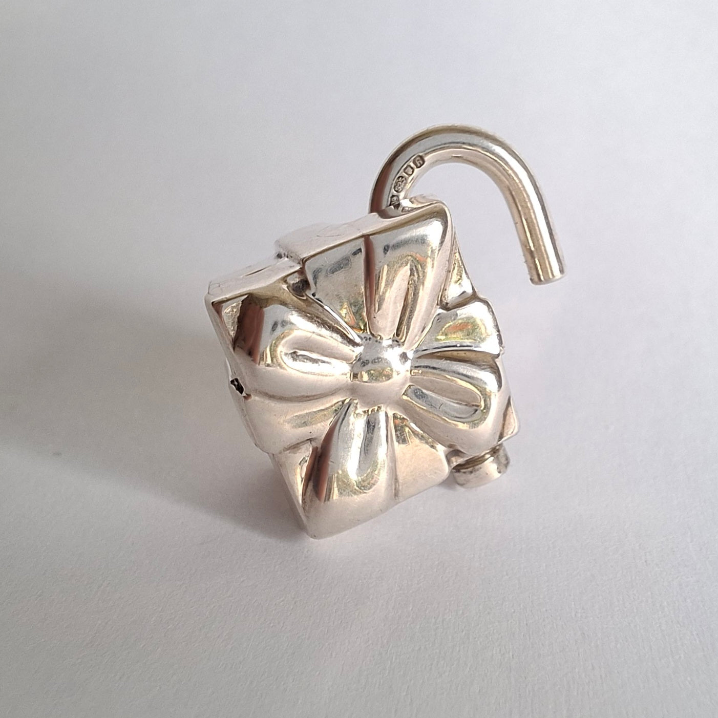 Tiffany & Co Present Box Padlock Charm in Hallmarked 925 Sterling Silver