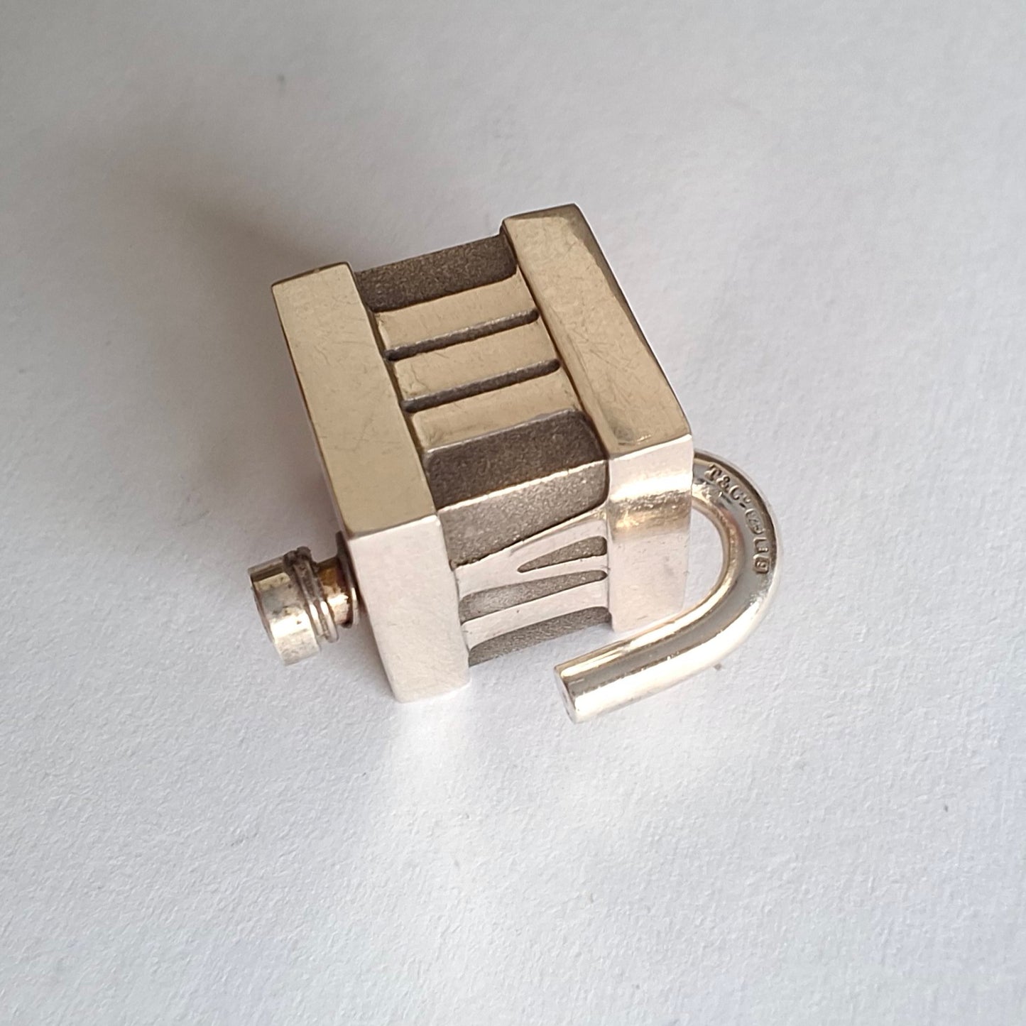 Tiffany & Co. Atlas Padlock Charm in Hallmarked 925 Sterling Silver
