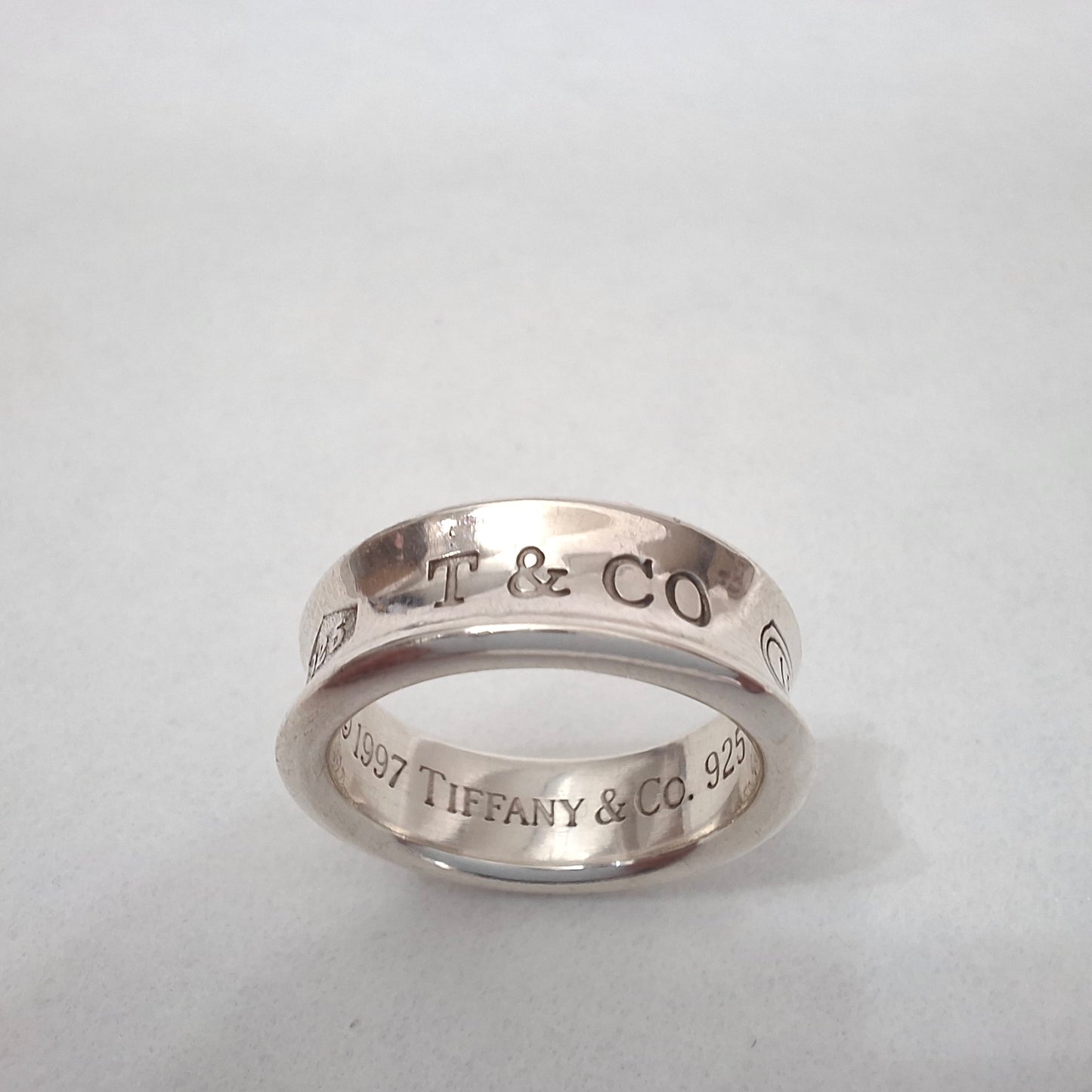 Vintage Tiffany & Co 1837 Band Ring in Hallmarked 925 Sterling Silver
